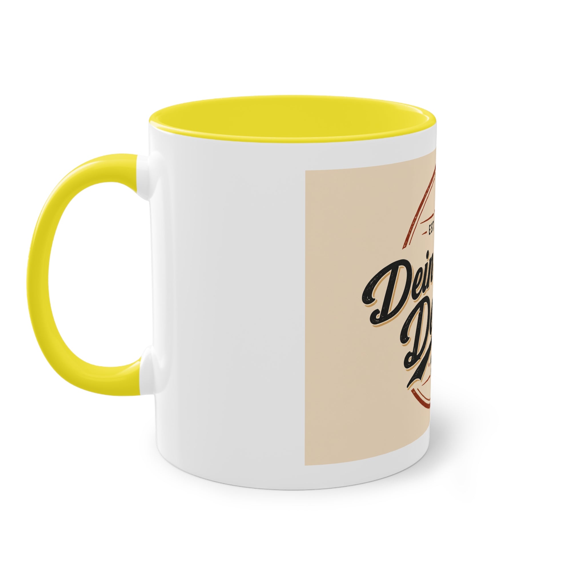 Personalized Two-Tone Coffee Mug — "Dein eigenes Design!" 11oz