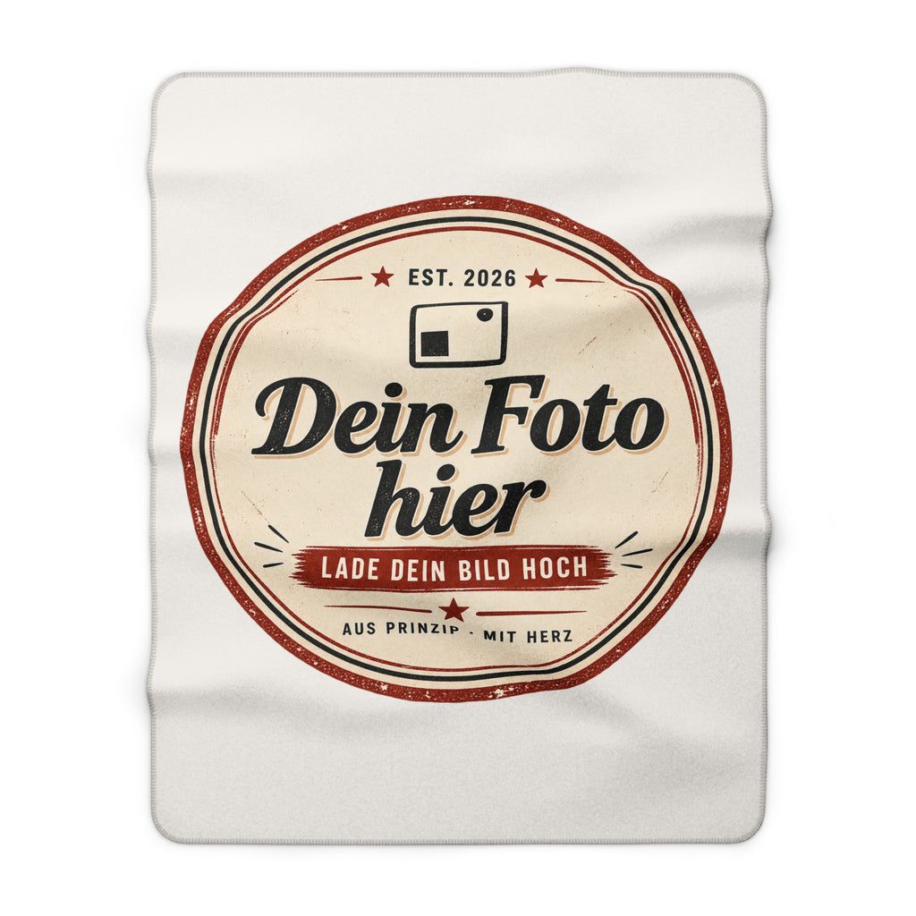 Decke personalisiert mit Foto – Sherpa Fleece Decke selbst gestalten