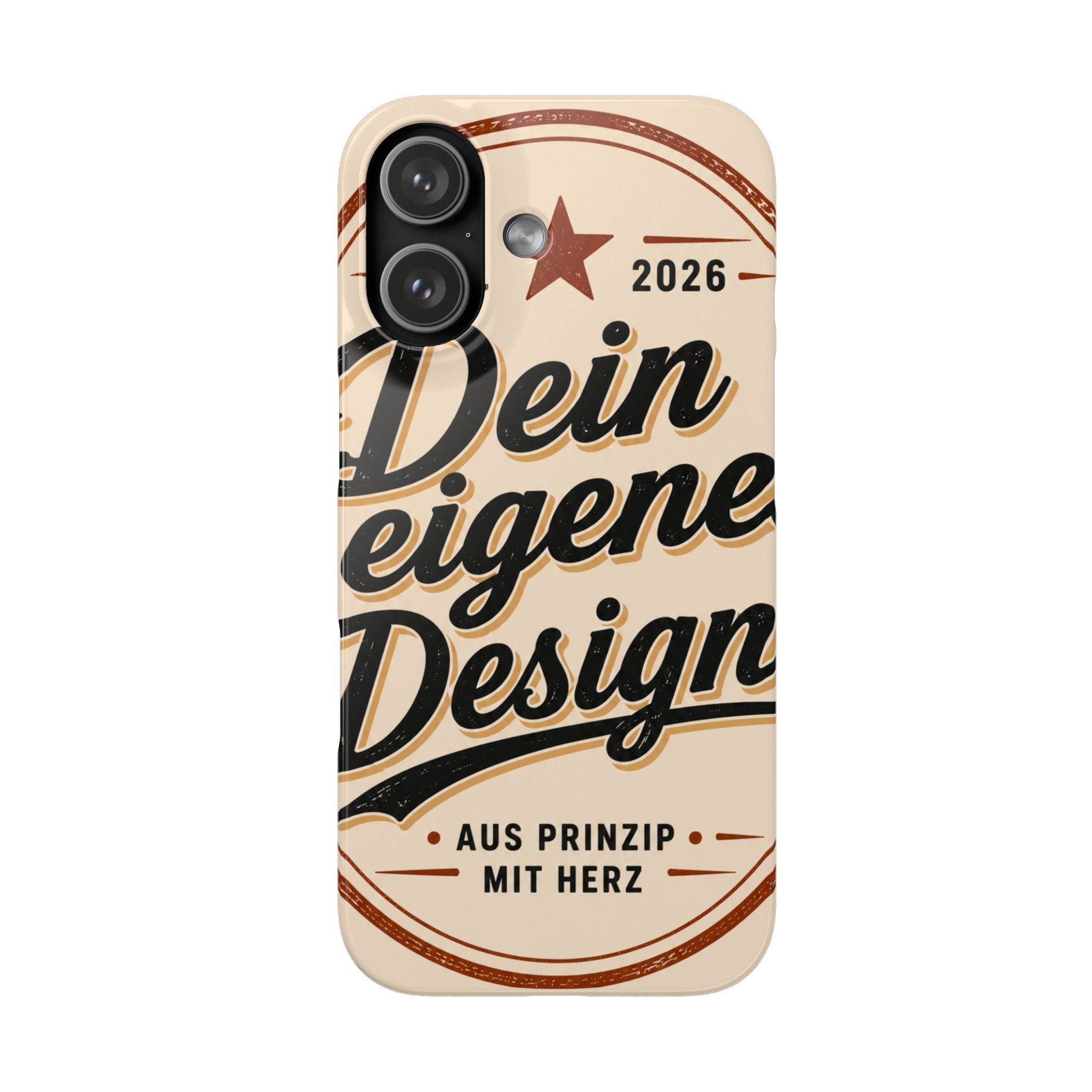 Phone Case — Retro "Dein eigenes Design" Customizable Snap Case
