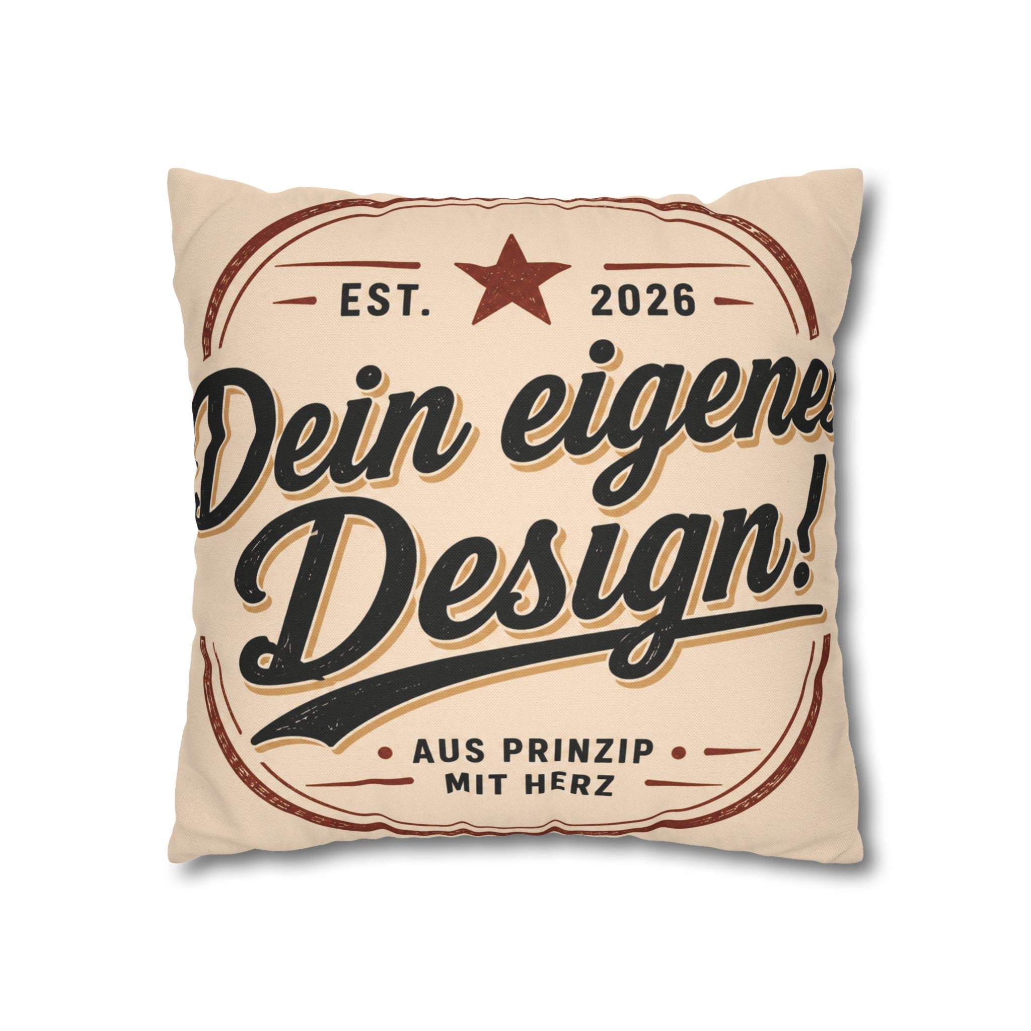 Spun Polyester Square Pillowcase