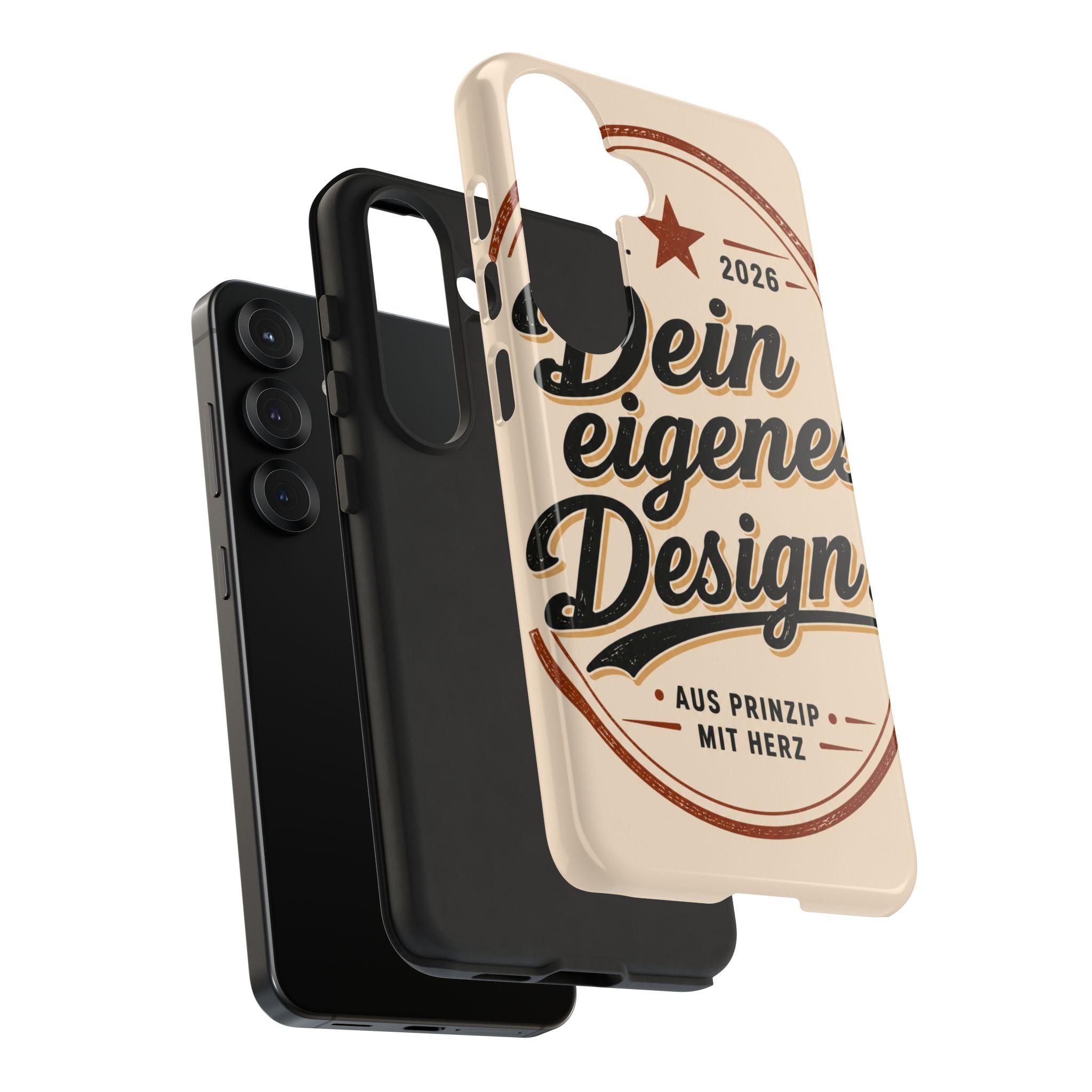 Custom Tough Phone Case — "Dein eigenes Design" Vintage Script Tough Case