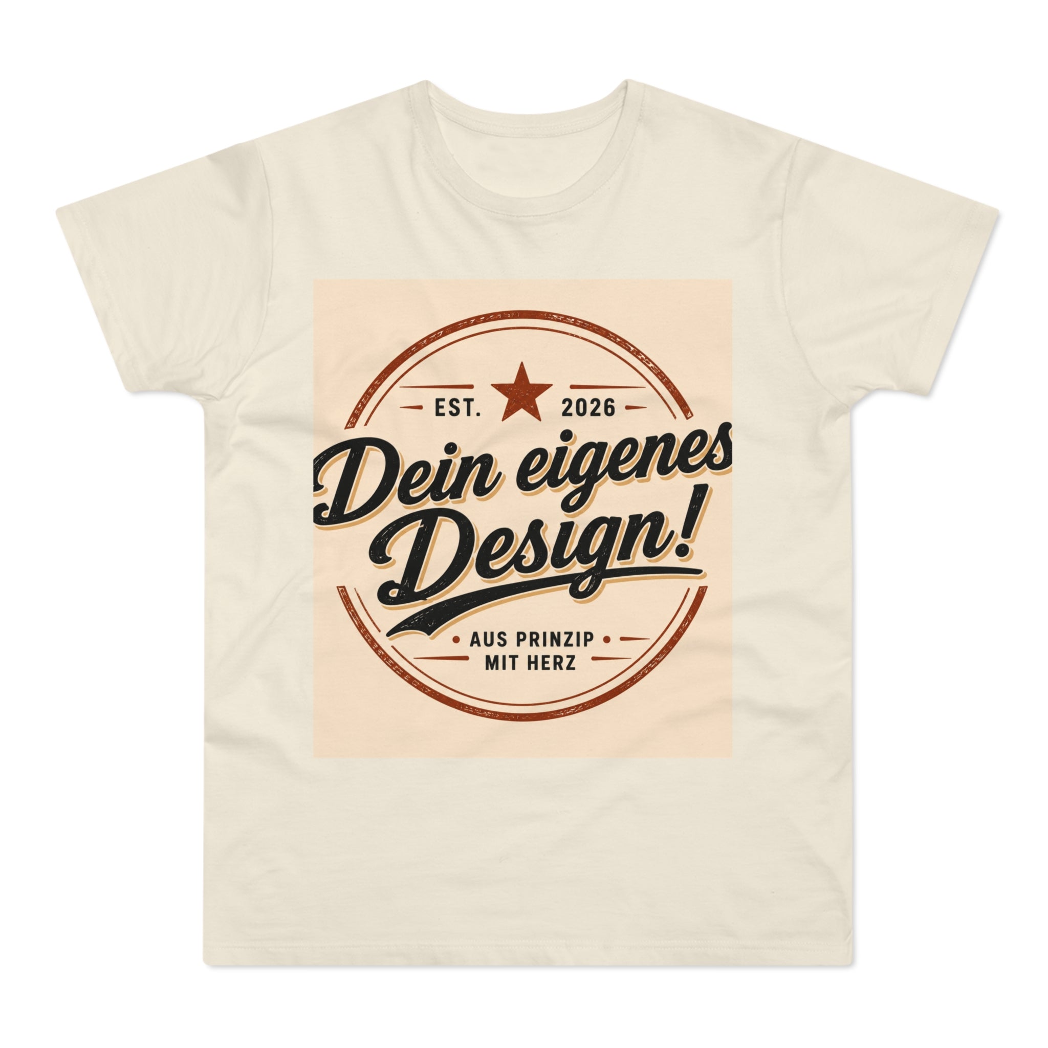 Men's Vintage Badge T‑Shirt — "Dein eigenes Design!" Retro Logo Tee