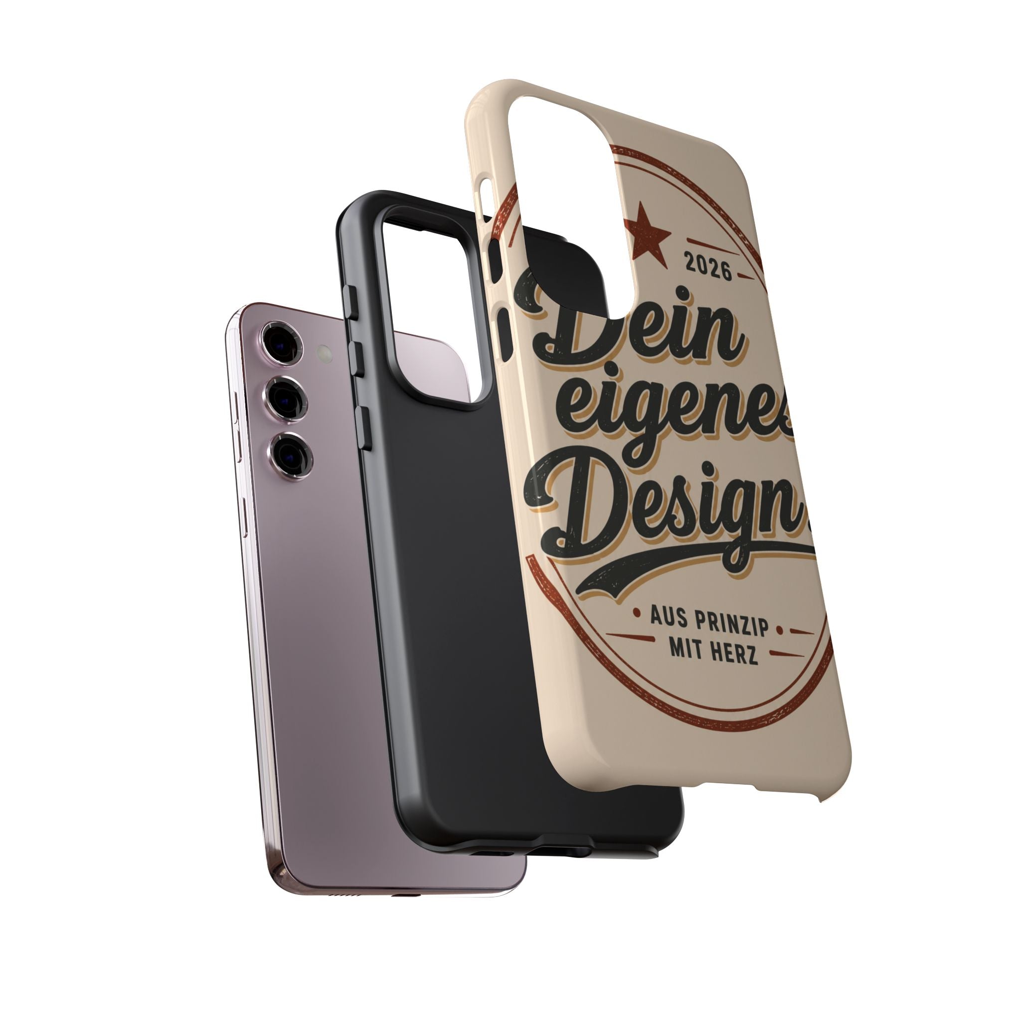 Custom Tough Phone Case — "Dein eigenes Design" Vintage Script Tough Case