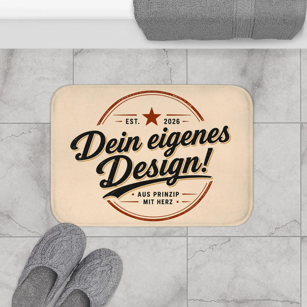 Bath Mat - "Dein eigenes Design!" Vintage German Badge Bath Mat (Established 2026)