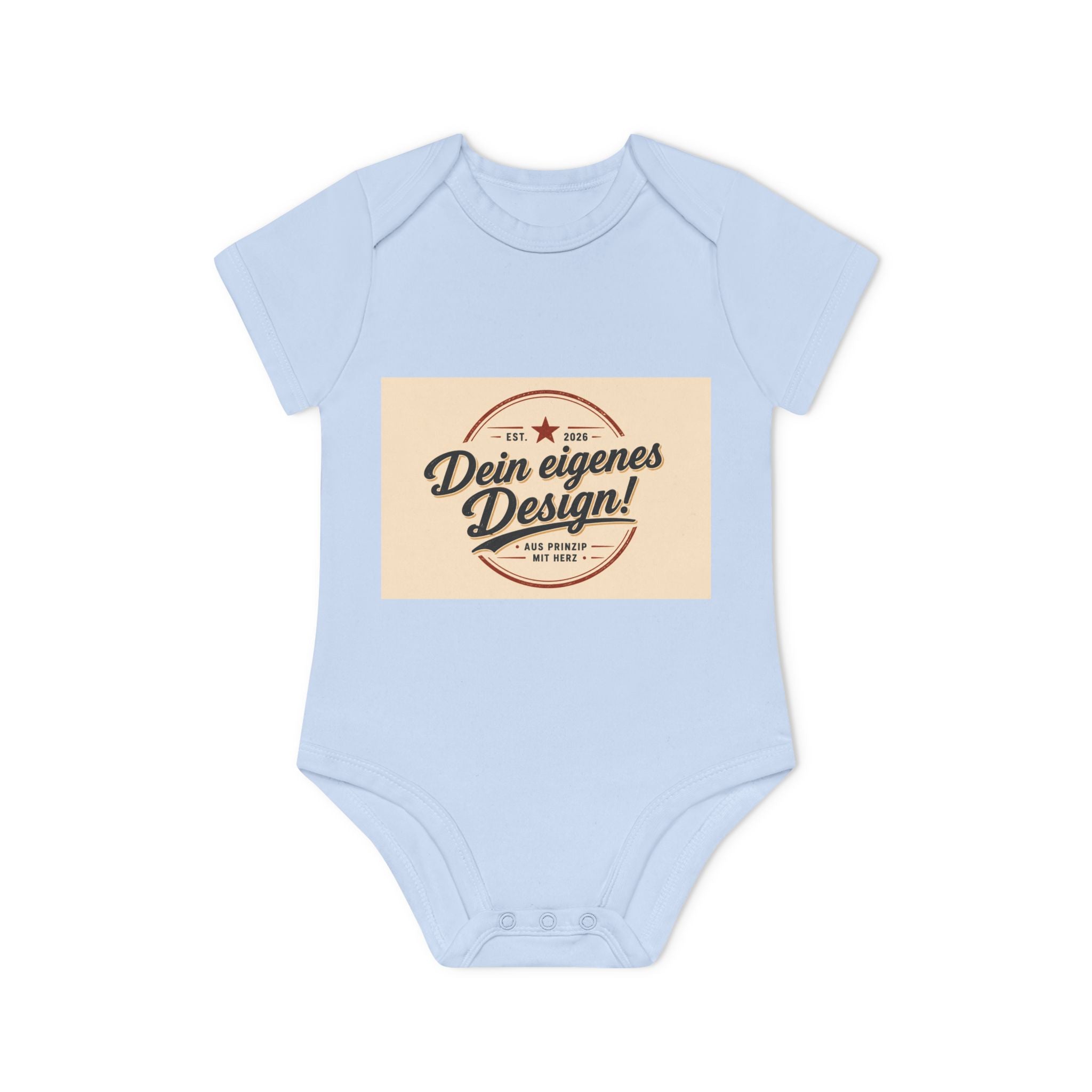 Organic Baby Bodysuit — Customizable "Dein eigenes Design" Infant Onesie