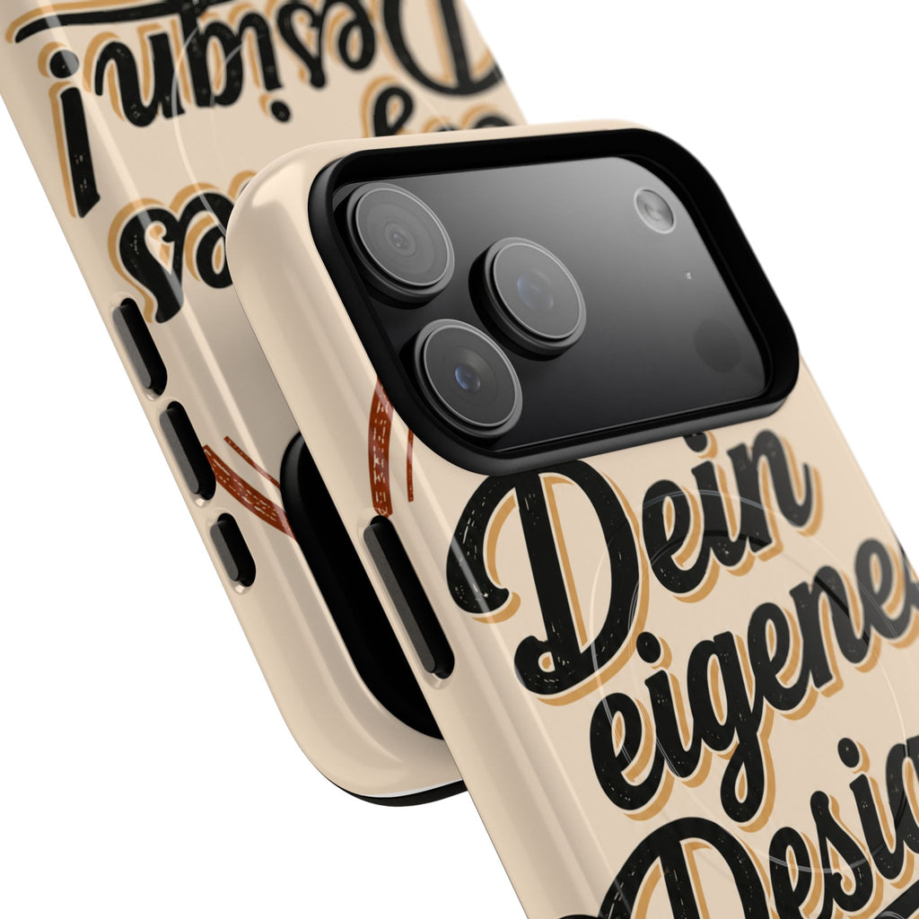 Tough Magnetic Phone Case — "Dein eigenes Design" Retro Script (Customizable)