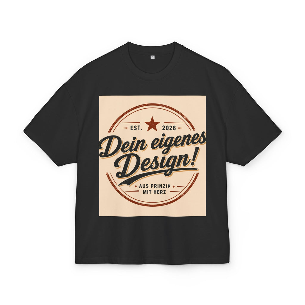 Vintage Badge T-Shirt — "Dein eigenes Design!" Retro Logo Tee