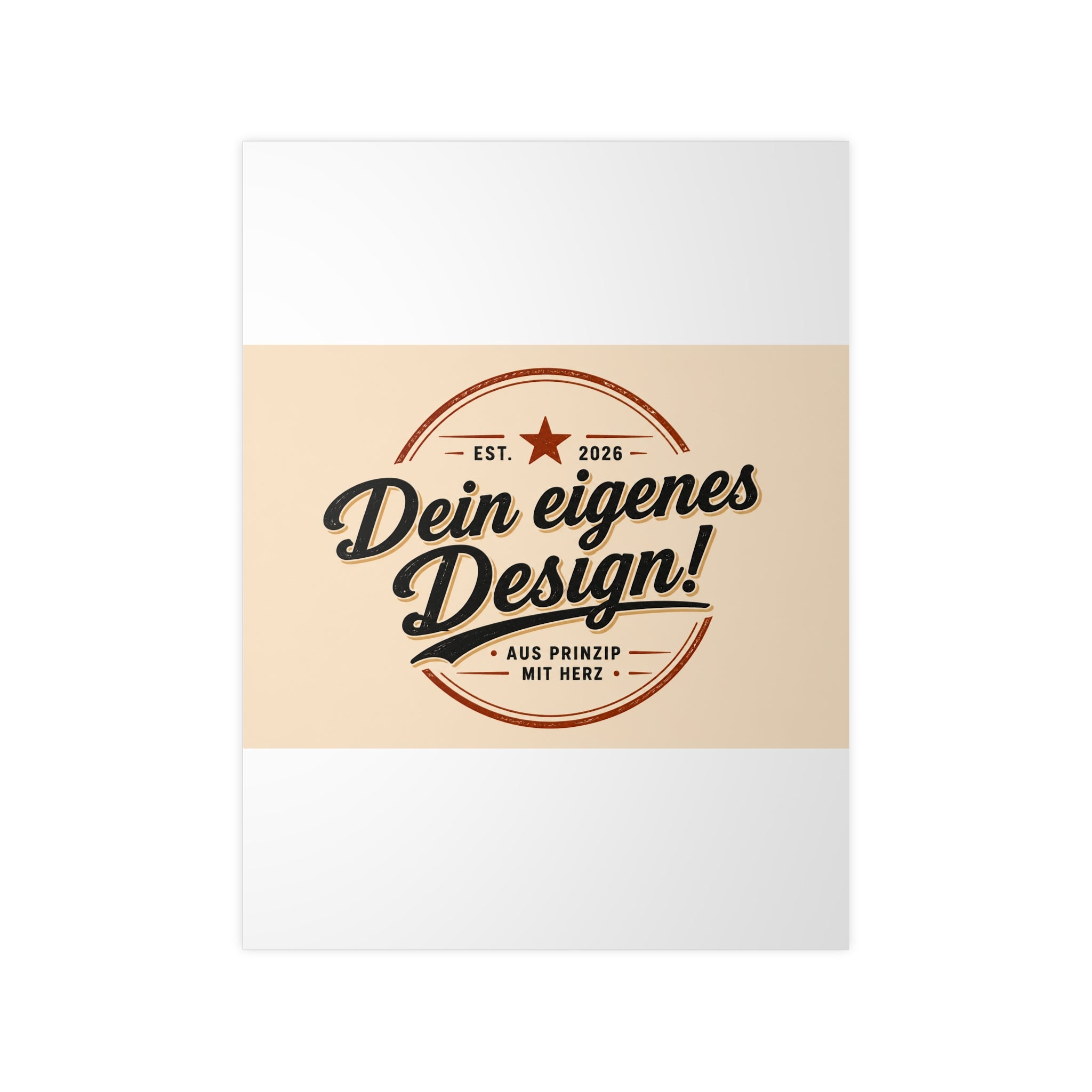 Custom Photopaper Poster — Personalizable Vintage Badge Design (Dein eigenes Design!)