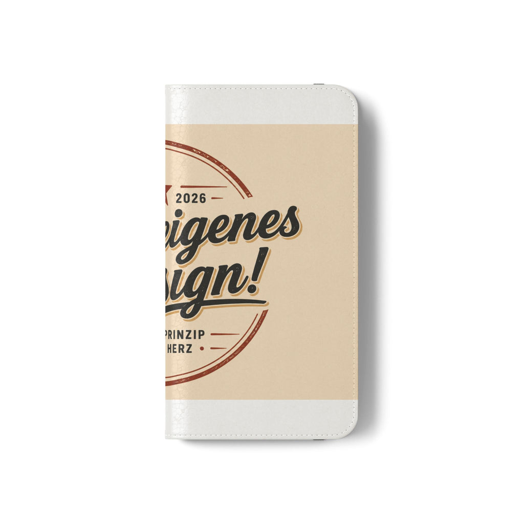 Flip Case Phone Wallet — "Dein eigenes Design!" Vintage Emblem