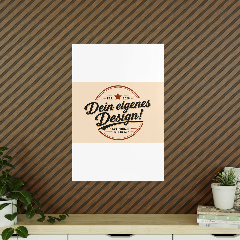 Custom Photopaper Poster — Personalizable Vintage Badge Design (Dein eigenes Design!)