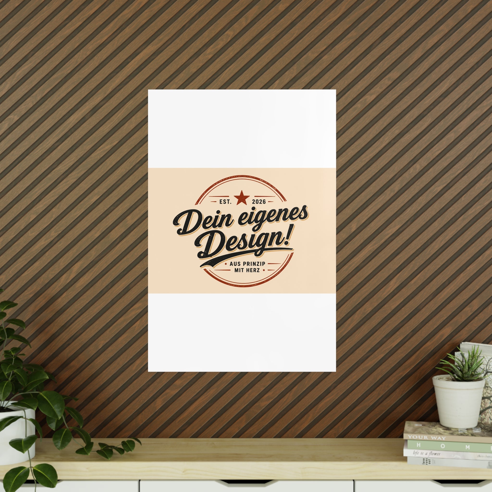 Custom Photopaper Poster — Personalizable Vintage Badge Design (Dein eigenes Design!)