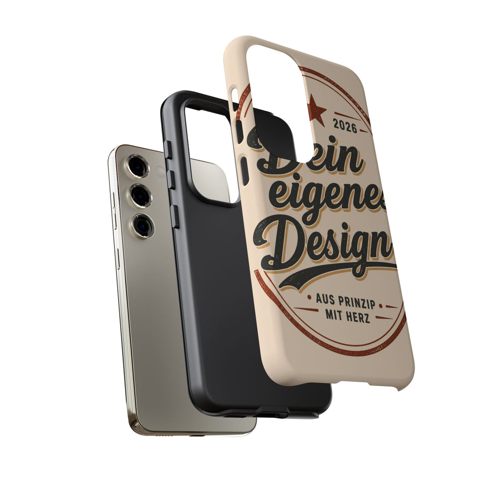 Custom Tough Phone Case — "Dein eigenes Design" Vintage Script Tough Case