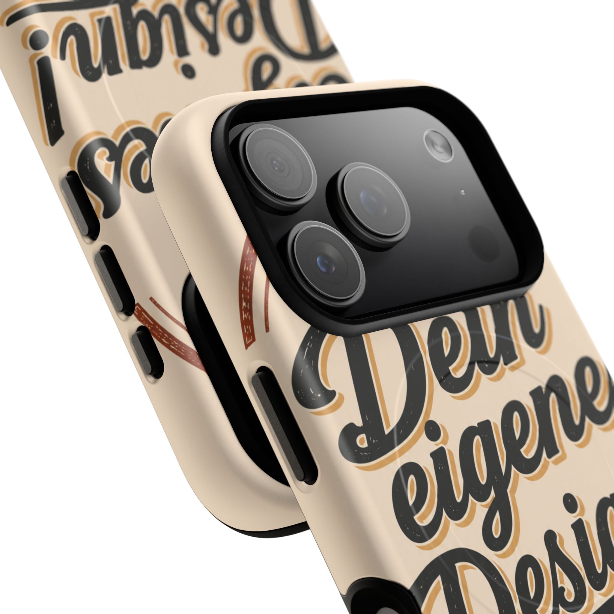 Tough Magnetic Phone Case — "Dein eigenes Design" Retro Script (Customizable)
