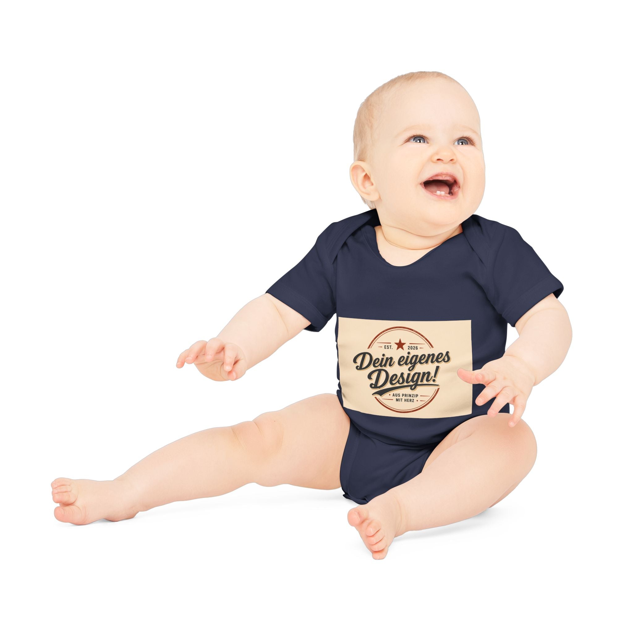 Organic Baby Bodysuit — Customizable "Dein eigenes Design" Infant Onesie