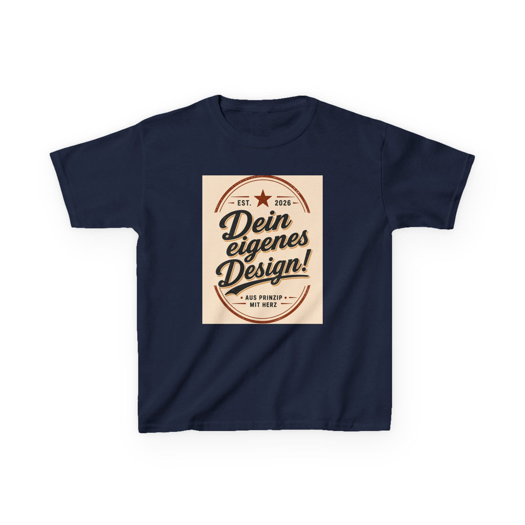 Kids T‑Shirt — "Dein eigenes Design!" Vintage Badge Graphic