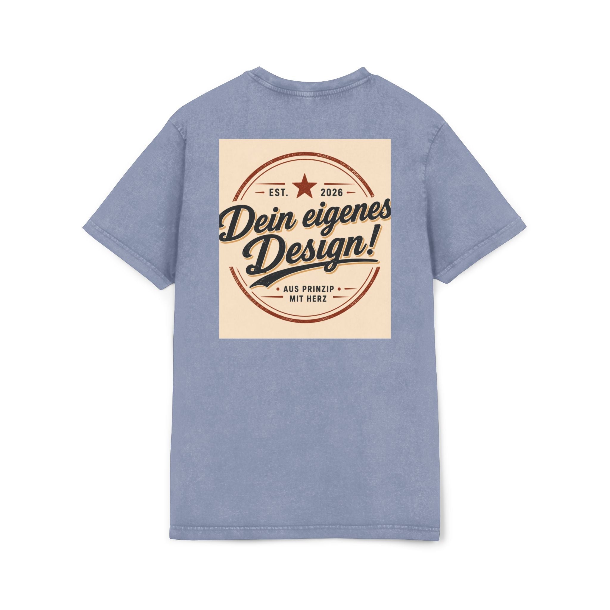 Vintage Acid-Washed Tee — Custom 'Dein eigenes Design!' Graphic