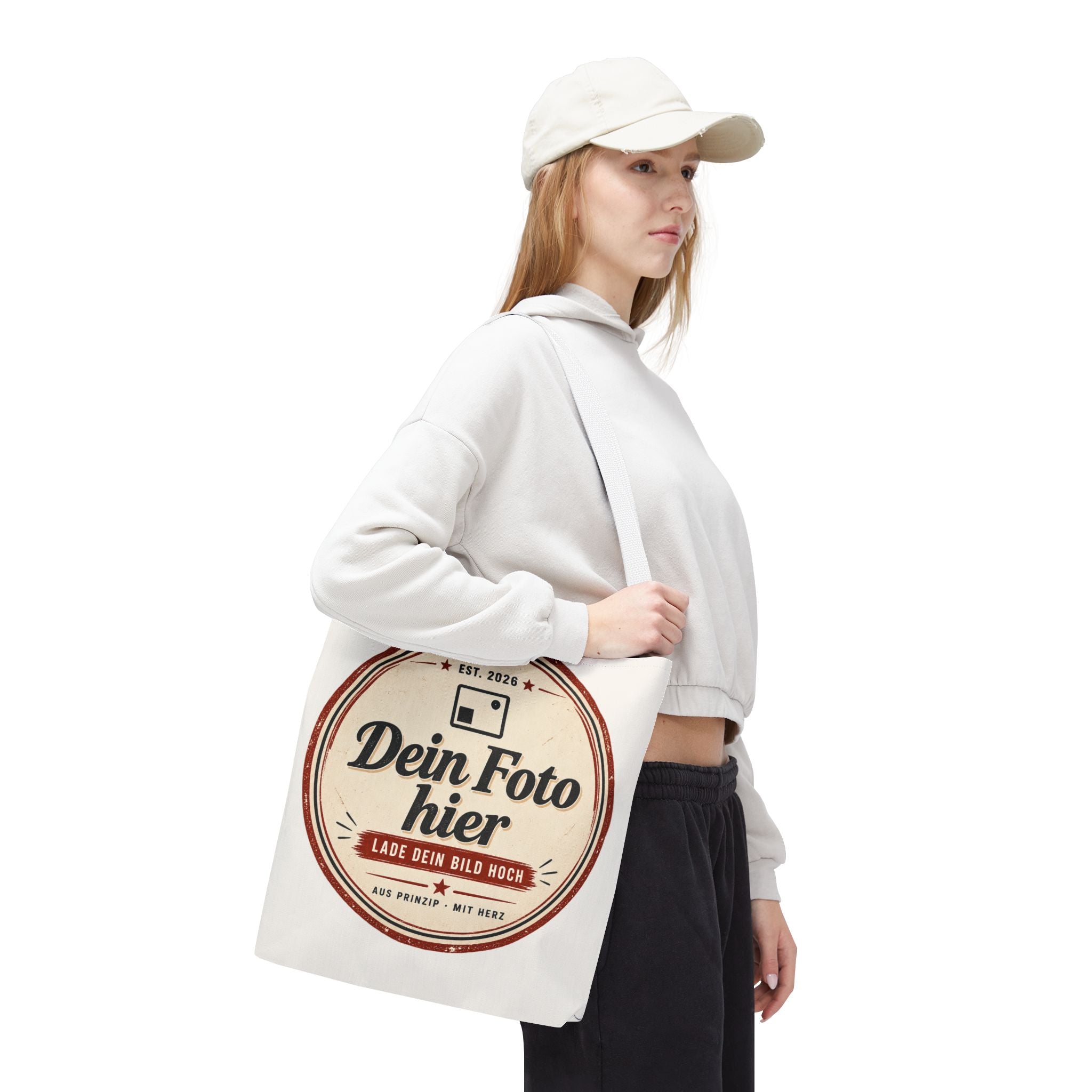 Personalized Tote Bag with Photo - Design Your Own Canvas Shopper