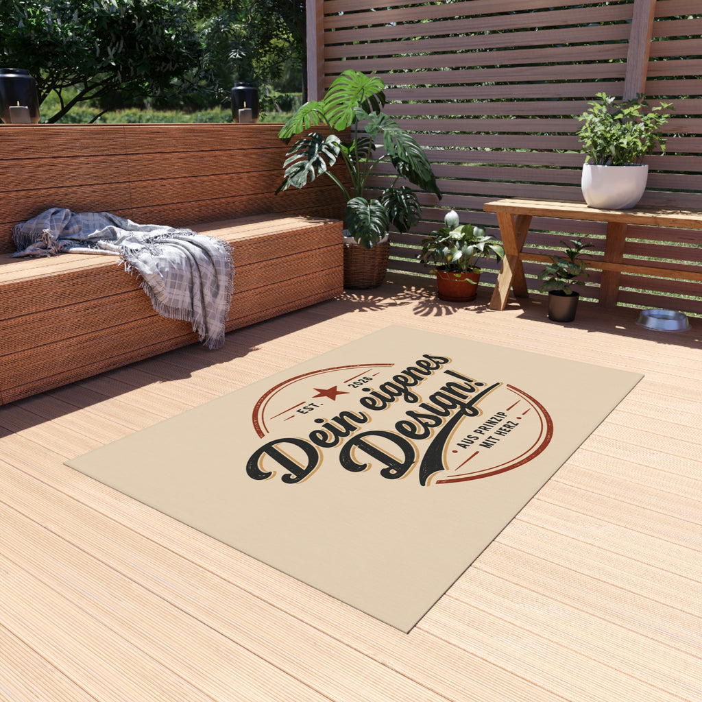 Custom Outdoor Rug — 'Dein eigenes Design!' Vintage Badge Doormat