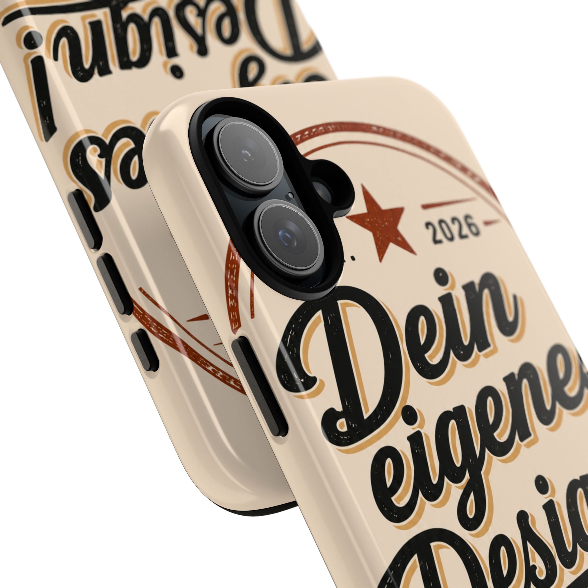 Custom Tough Phone Case — "Dein eigenes Design" Vintage Script Tough Case
