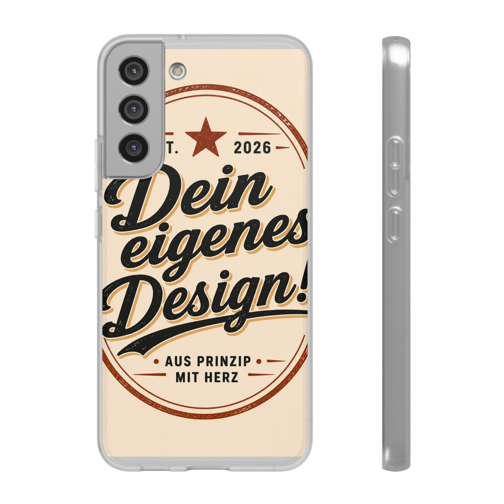 Phone Case — "Dein eigenes Design" Vintage Script Personalized Protective Case