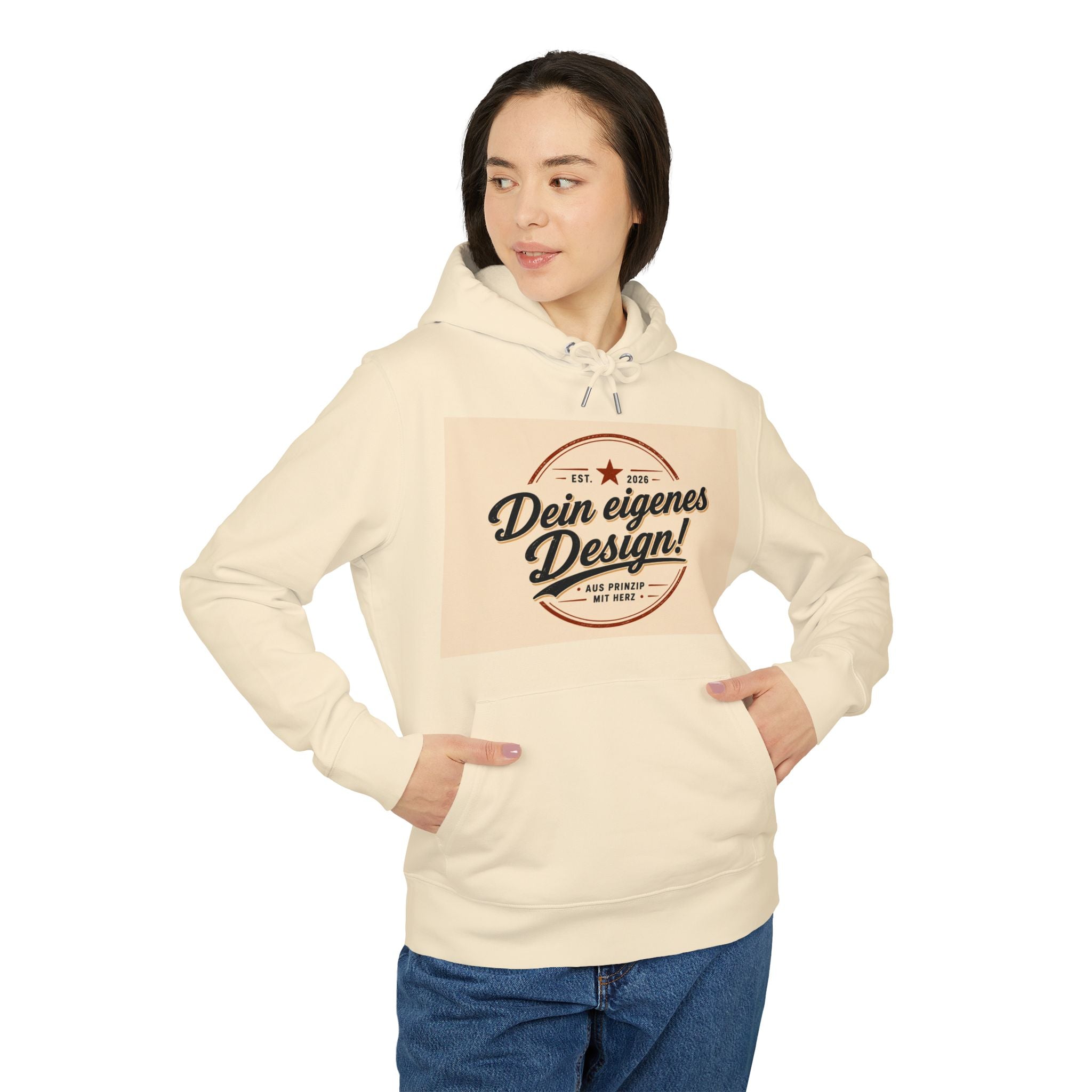 Hoodie — "Dein eigenes Design!" Vintage Badge Pullover