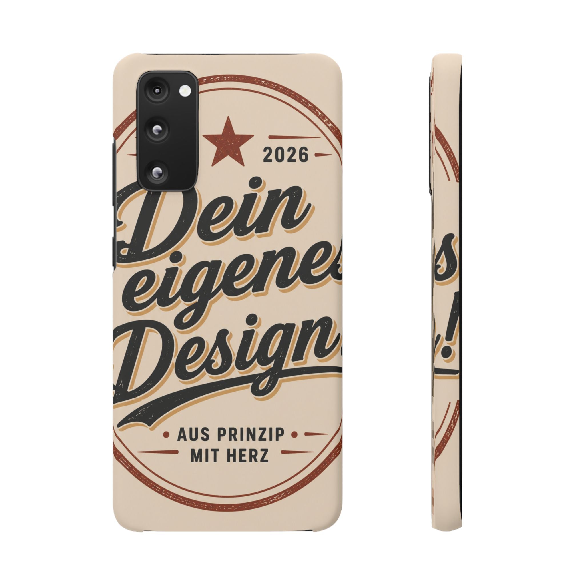 Phone Case — Retro "Dein eigenes Design" Customizable Snap Case