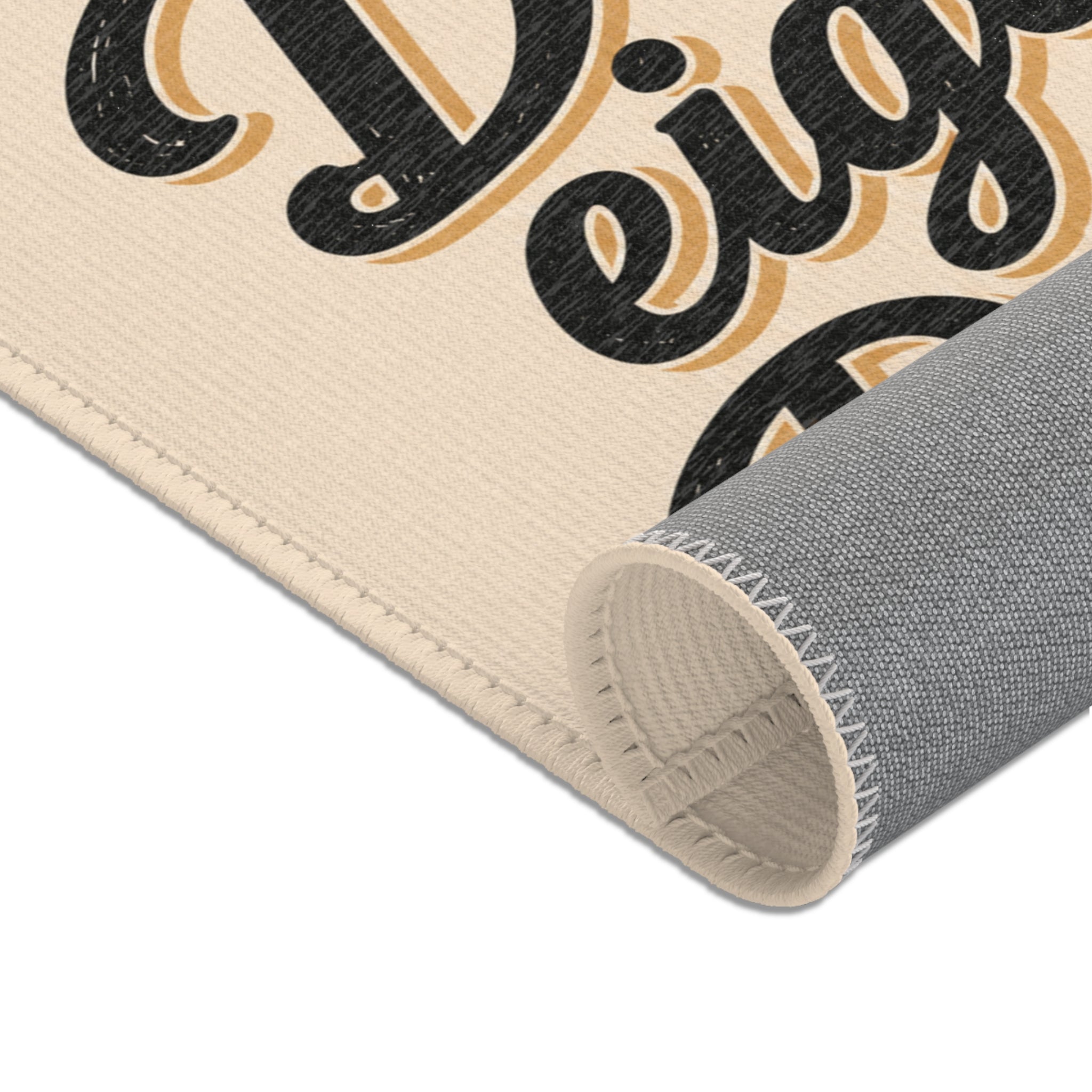 Personalized Vintage Area Rug — "Dein eigenes Design!" German Retro Accent Rug