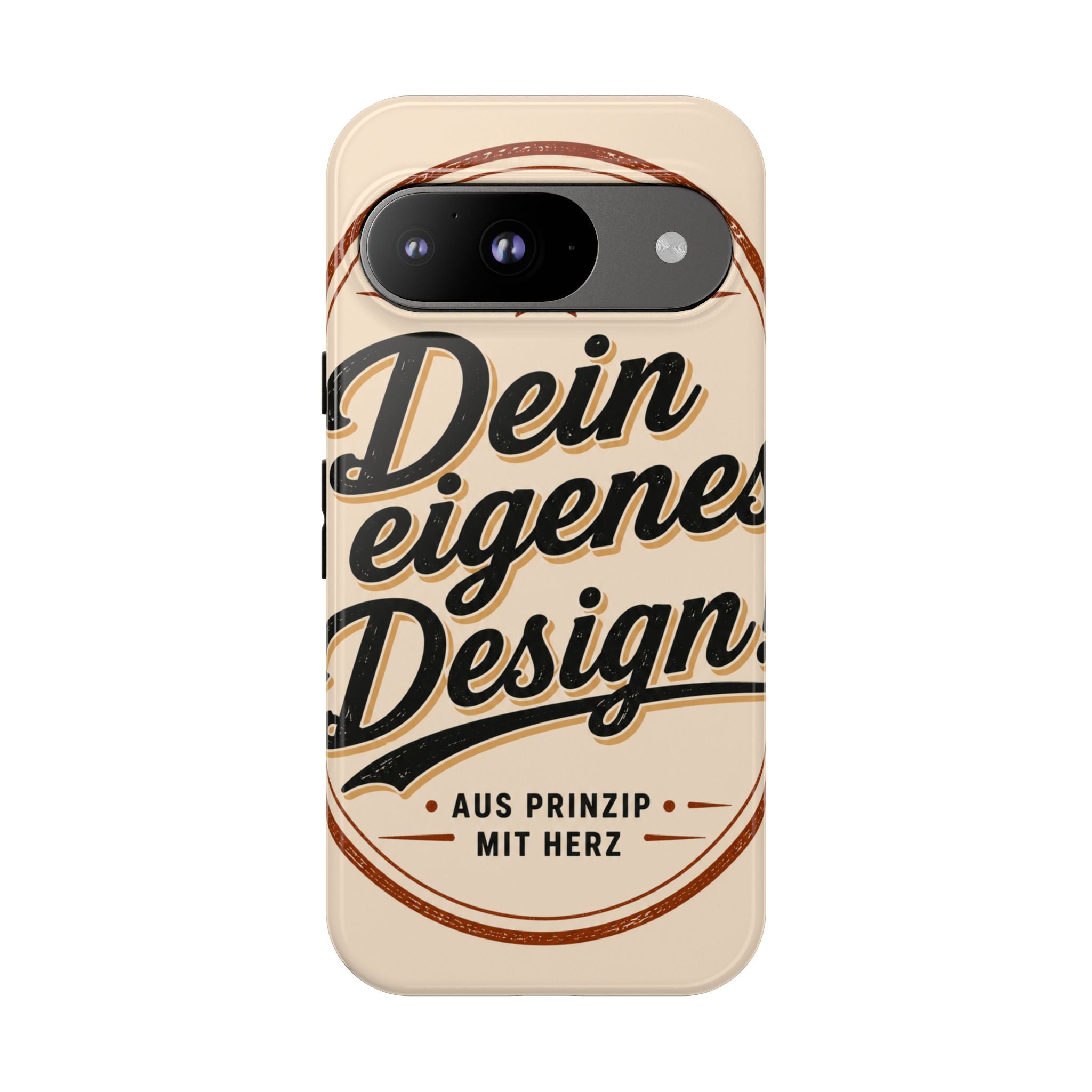 Custom Tough Phone Case — "Dein eigenes Design" Vintage Script Tough Case