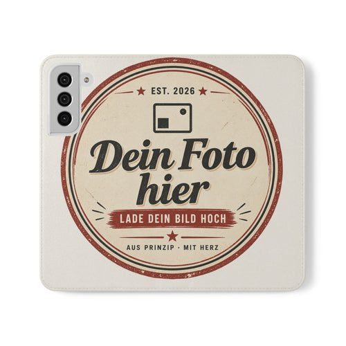 Flip Handyhülle personalisiert mit Geldbörse – iPhone & Samsung eigenes Design