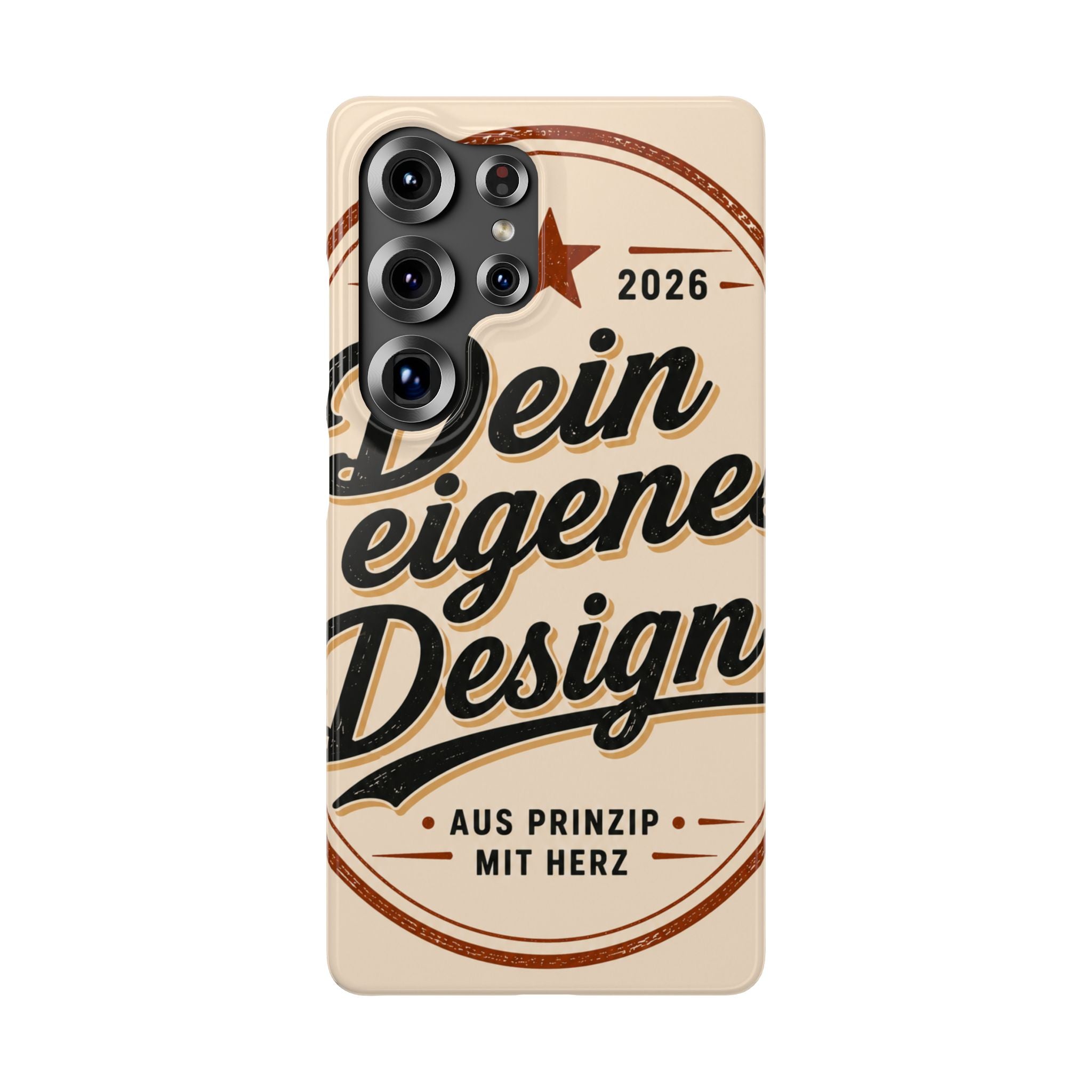 Phone Case — Retro "Dein eigenes Design" Customizable Snap Case