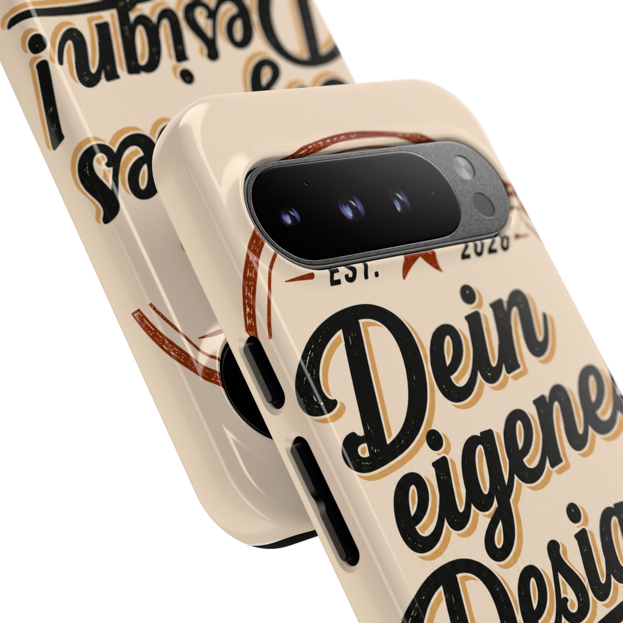 Custom Tough Phone Case — "Dein eigenes Design" Vintage Script Tough Case