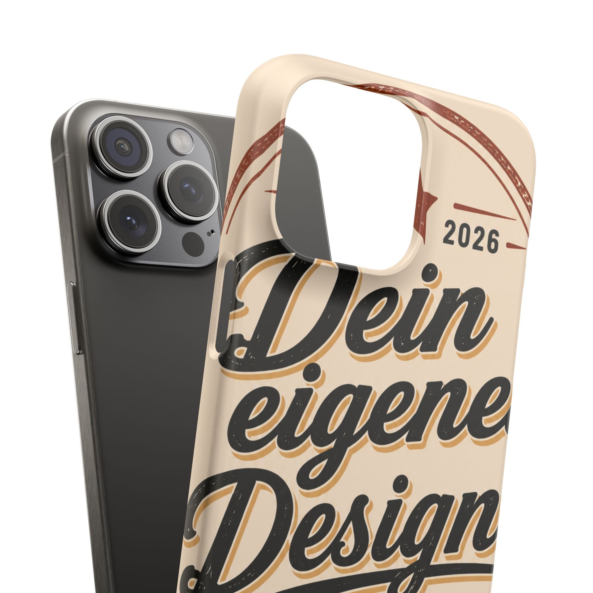 Phone Case — Retro "Dein eigenes Design" Customizable Snap Case