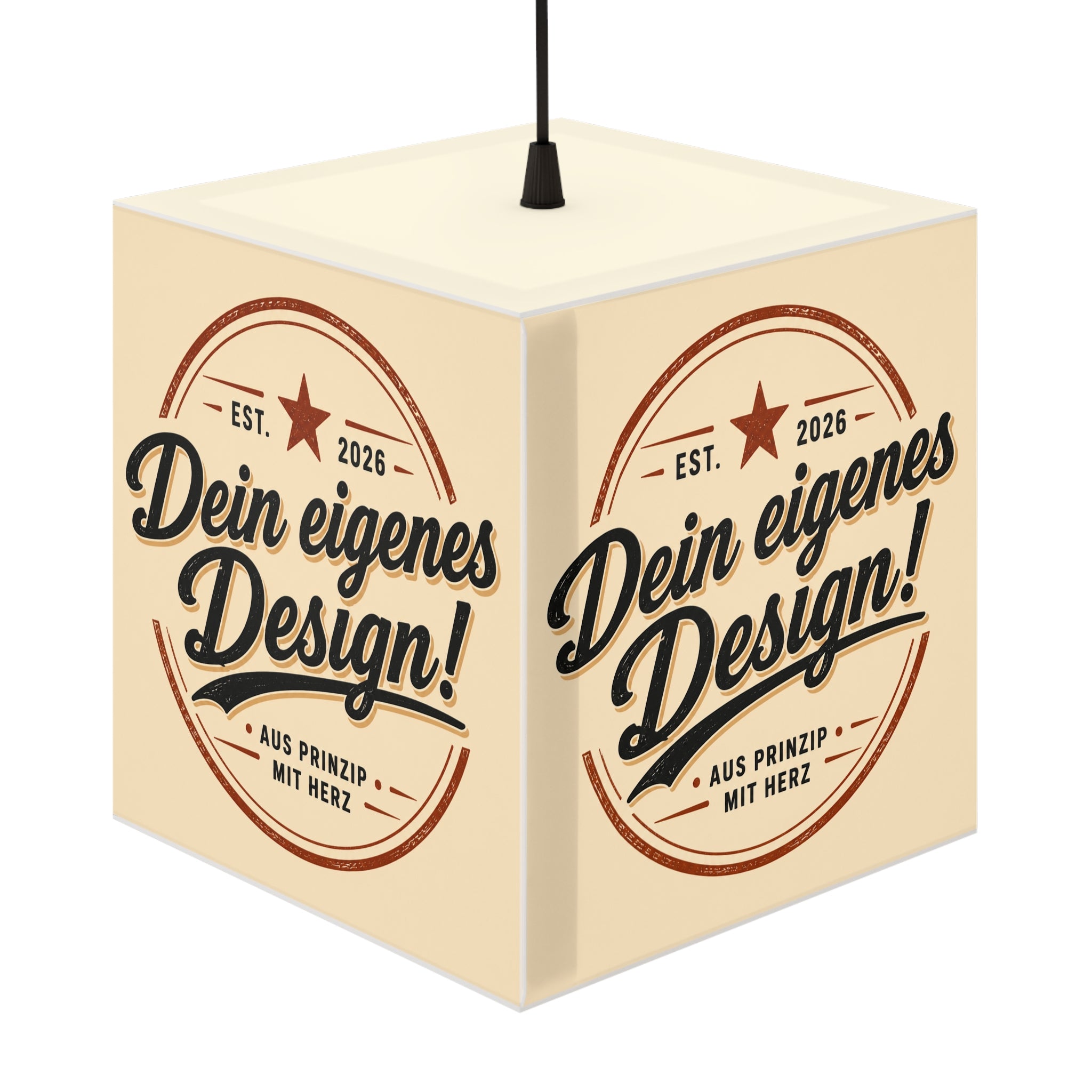 Cube Lamp — Personalized "Dein eigenes Design!" Hanging Light