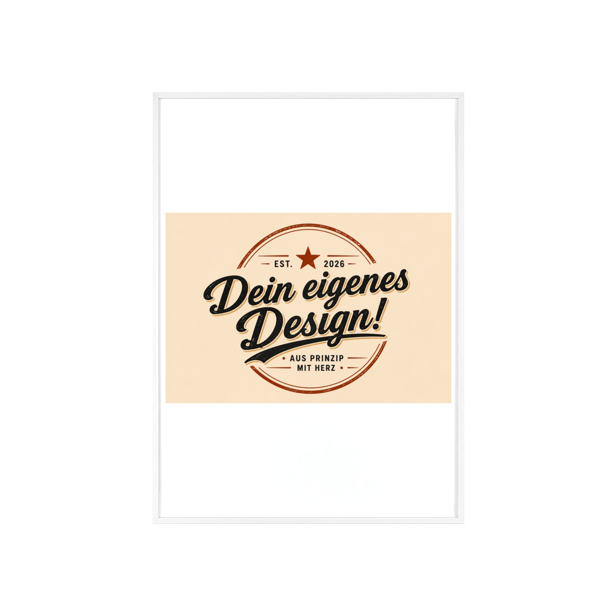 Framed Poster – "Dein eigenes Design!" Custom Wooden Frame Wall Art