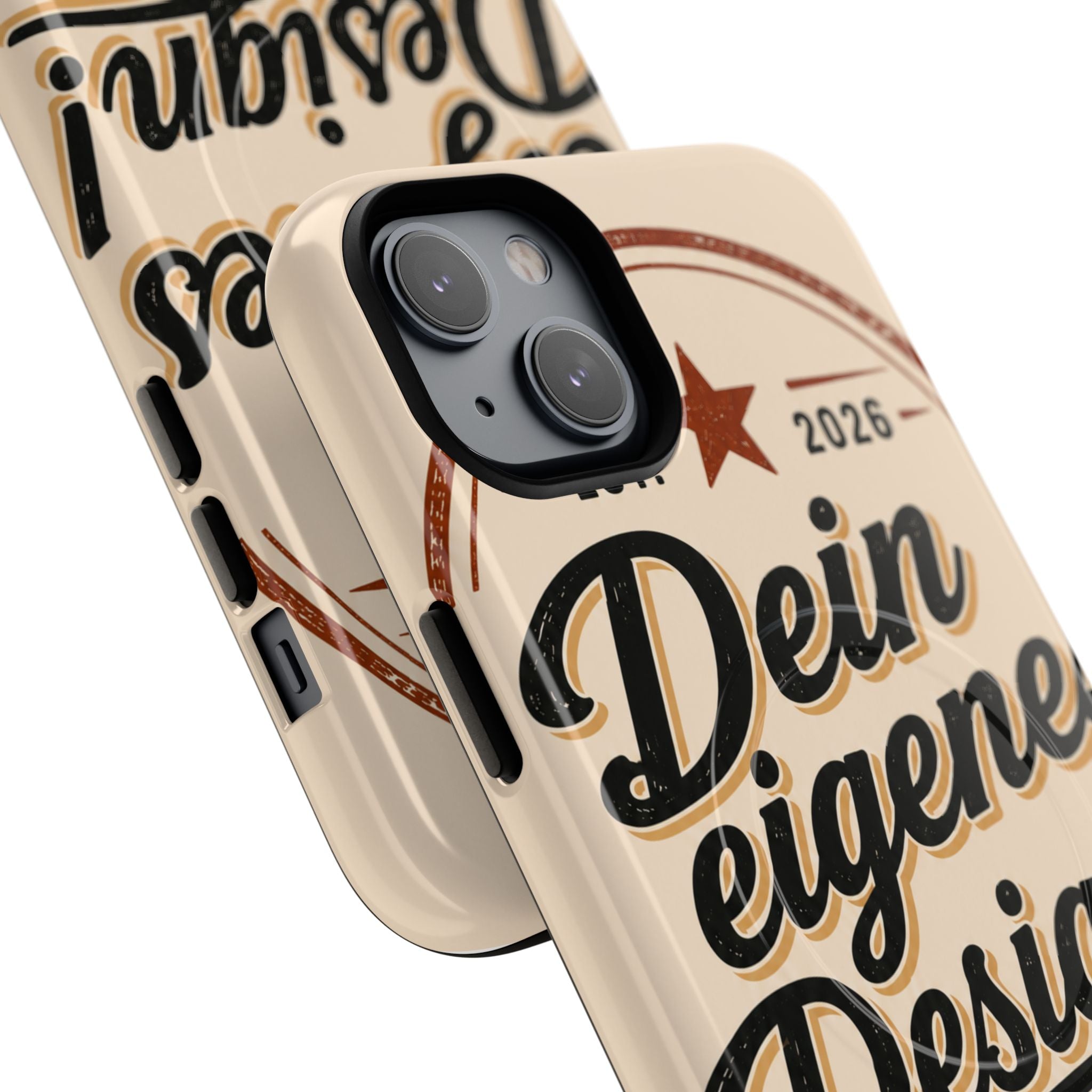 Tough Magnetic Phone Case — "Dein eigenes Design" Retro Script (Customizable)