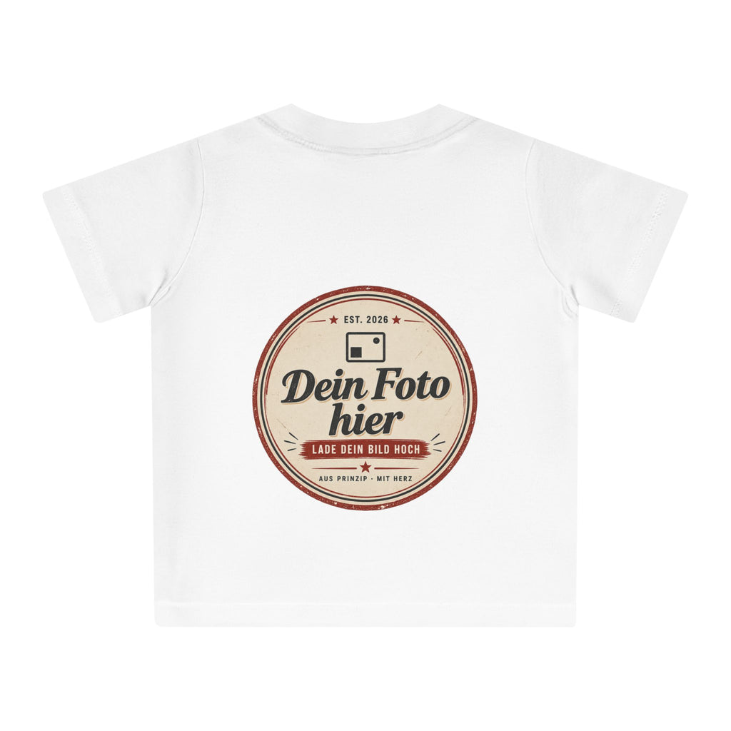 Baby T-Shirt personalisiert mit eigenem Design – Babykleidung 0–3 Jahre bedrucken