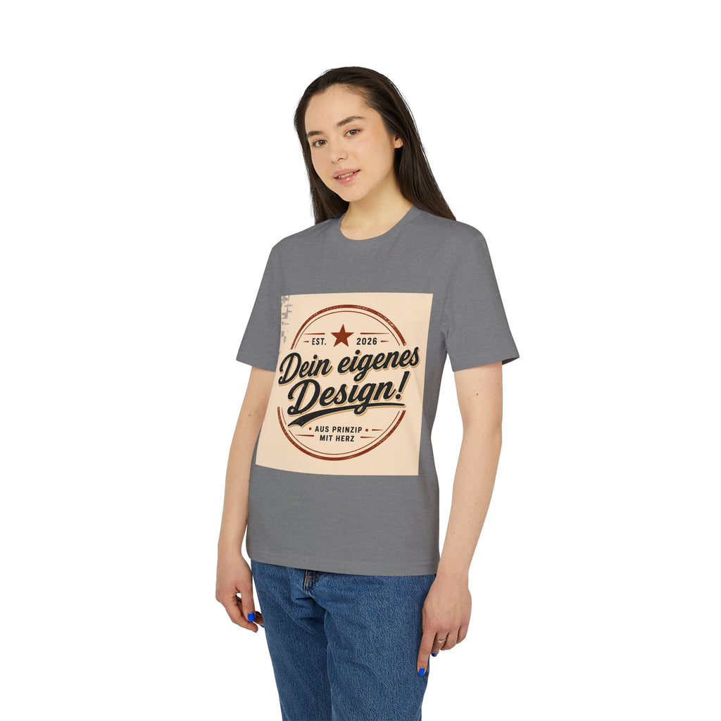 T-Shirt — Retro Stamp Design “Dein eigenes Design!” (Customizable Creator Tee)