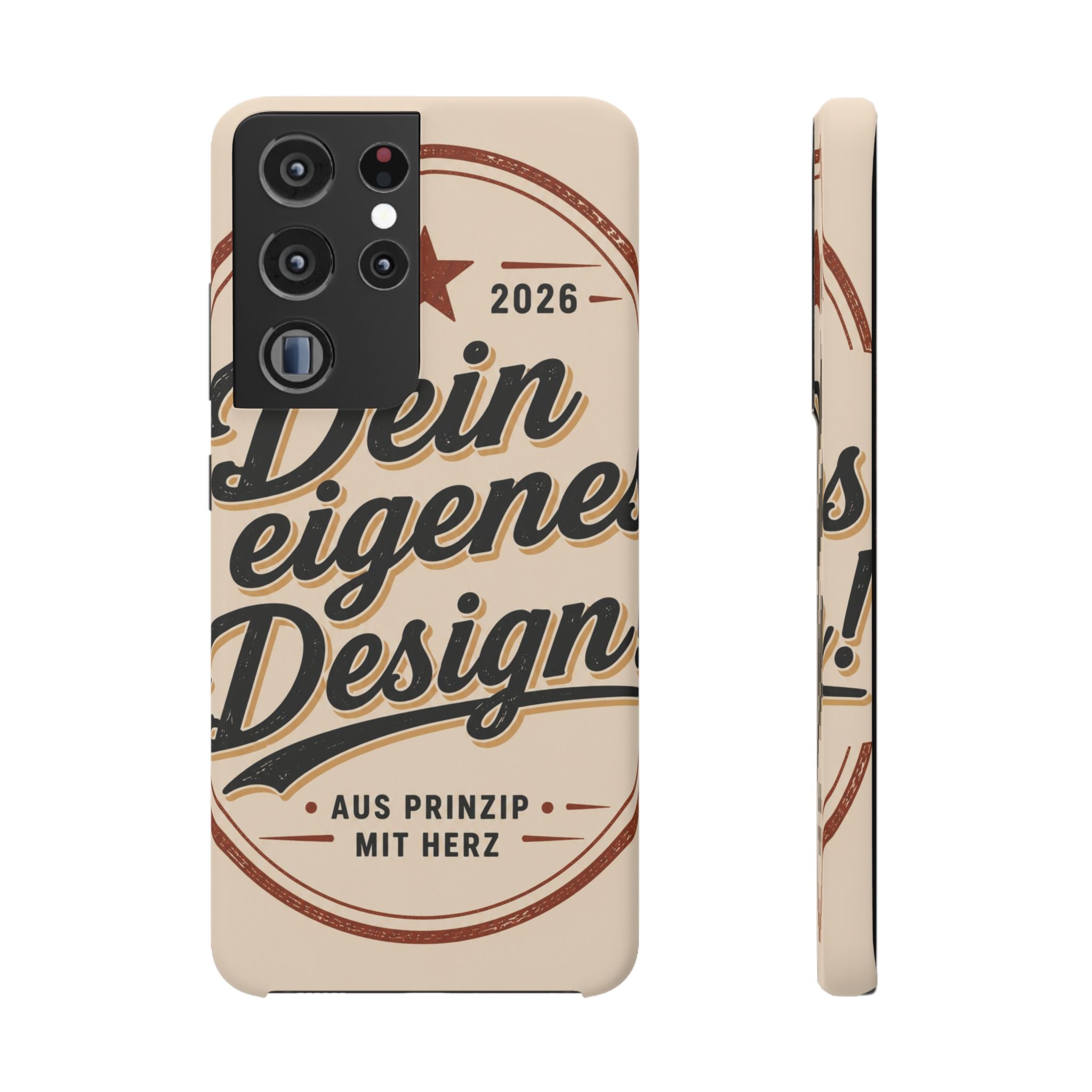 Phone Case — Retro "Dein eigenes Design" Customizable Snap Case