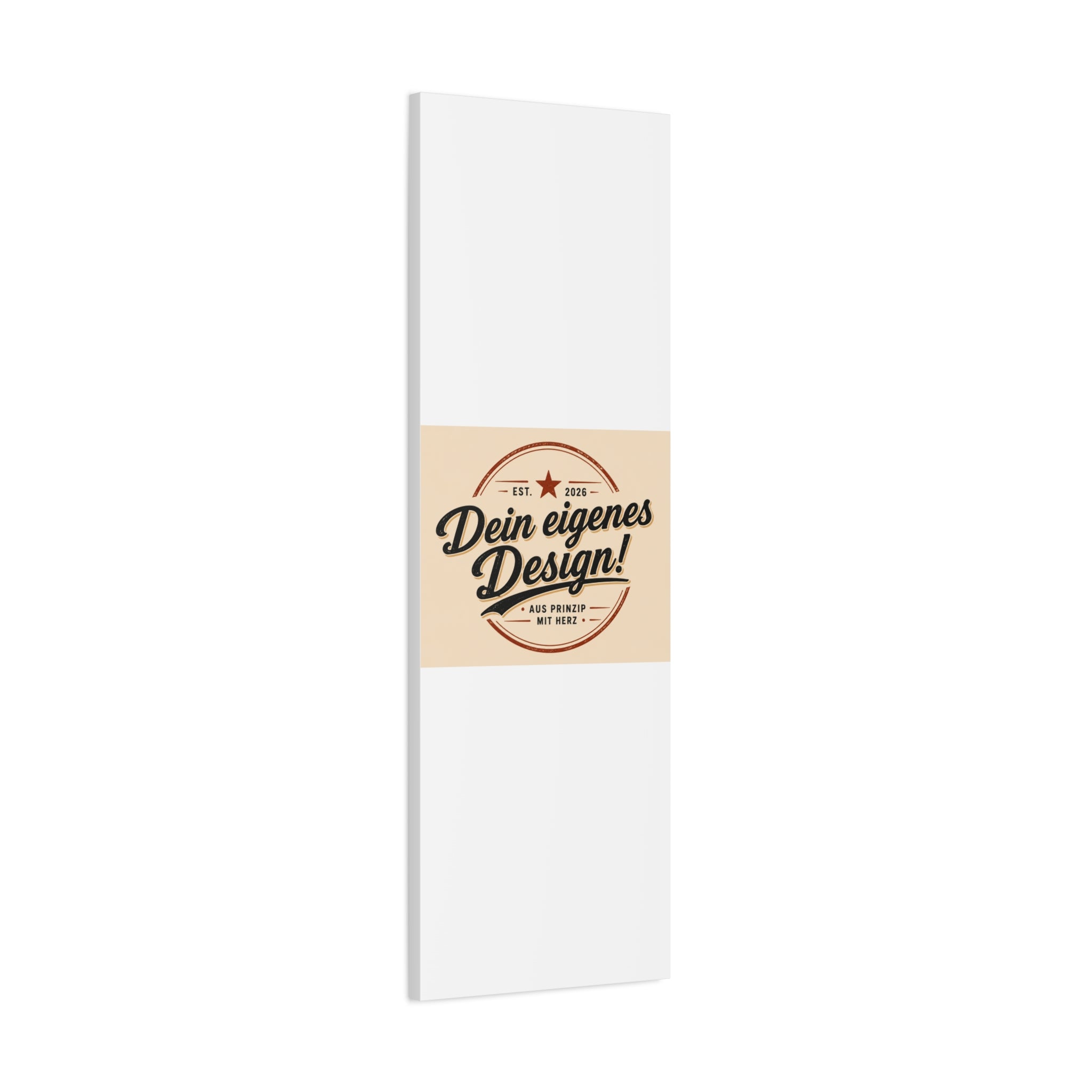 Matte Stretched Canvas - "Dein eigenes Design!" Vintage Badge Wall Art