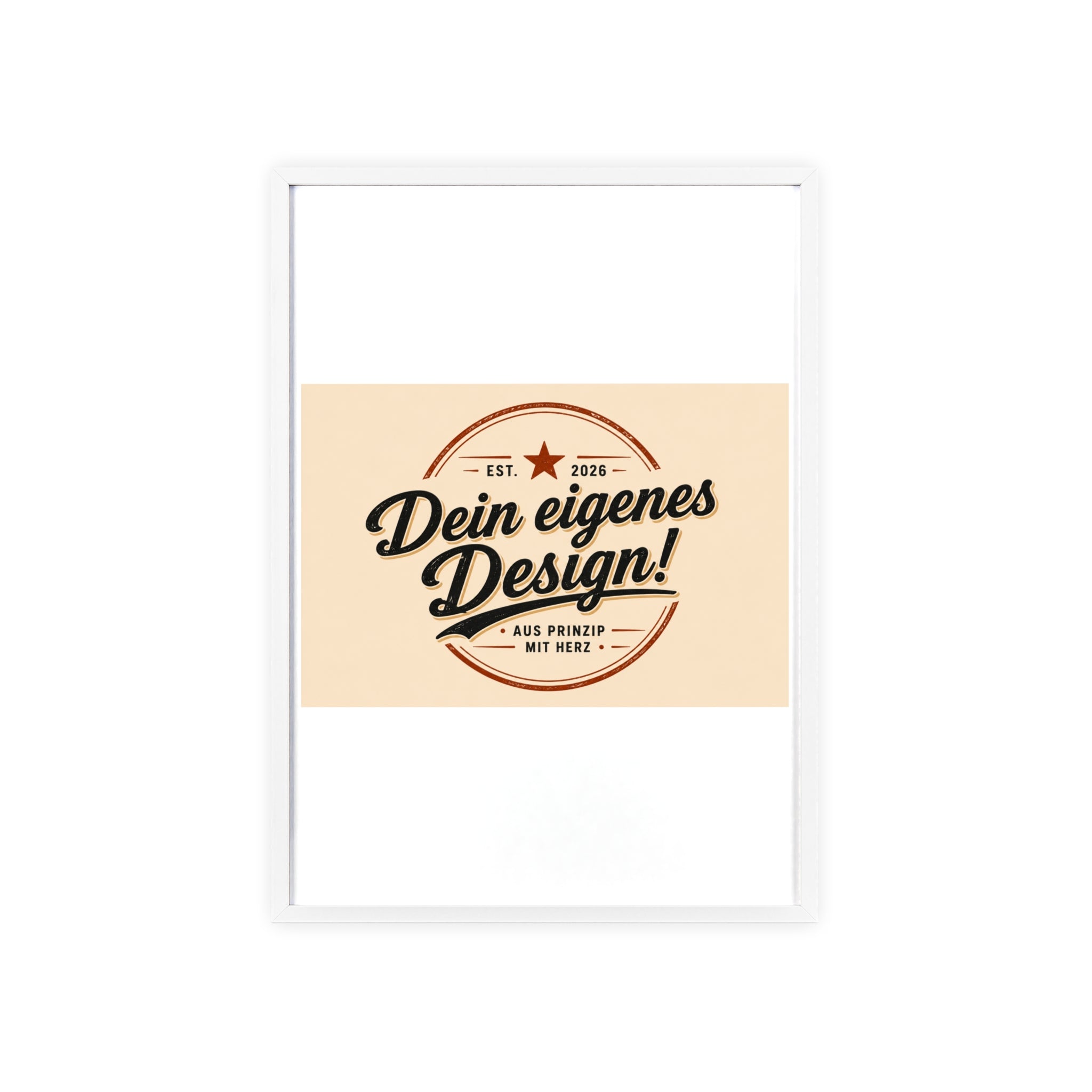 Framed Poster – "Dein eigenes Design!" Custom Wooden Frame Wall Art