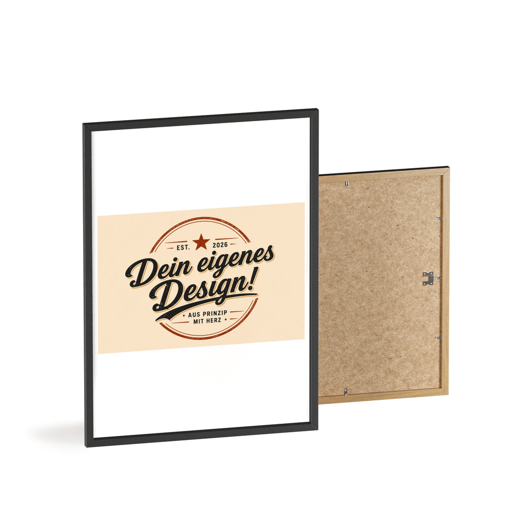 Framed Poster – "Dein eigenes Design!" Custom Wooden Frame Wall Art