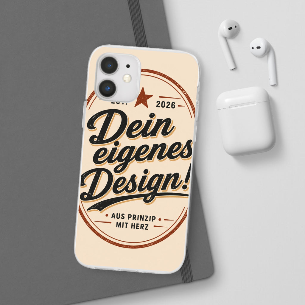 Phone Case — "Dein eigenes Design" Vintage Script Personalized Protective Case