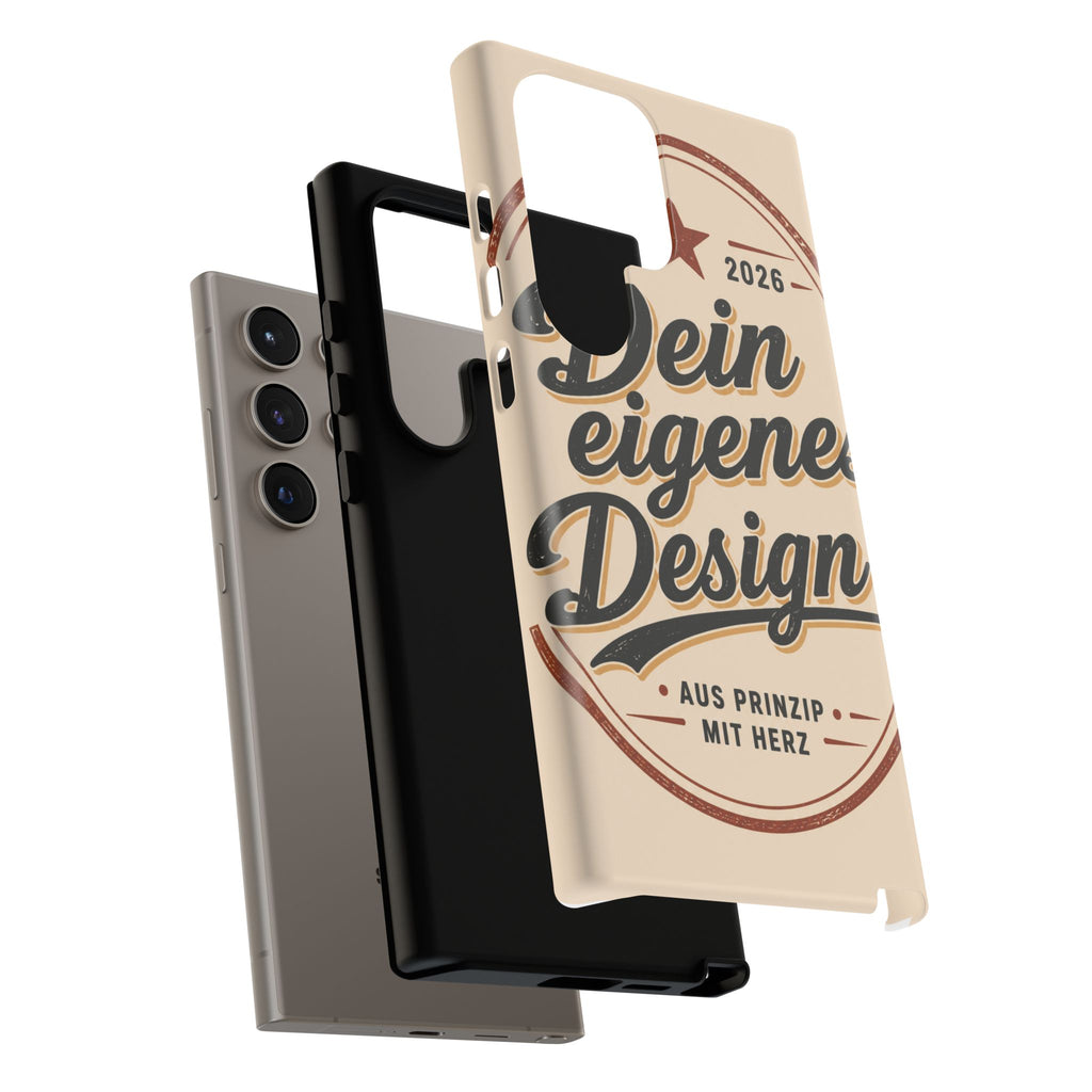 Custom Tough Phone Case — "Dein eigenes Design" Vintage Script Tough Case