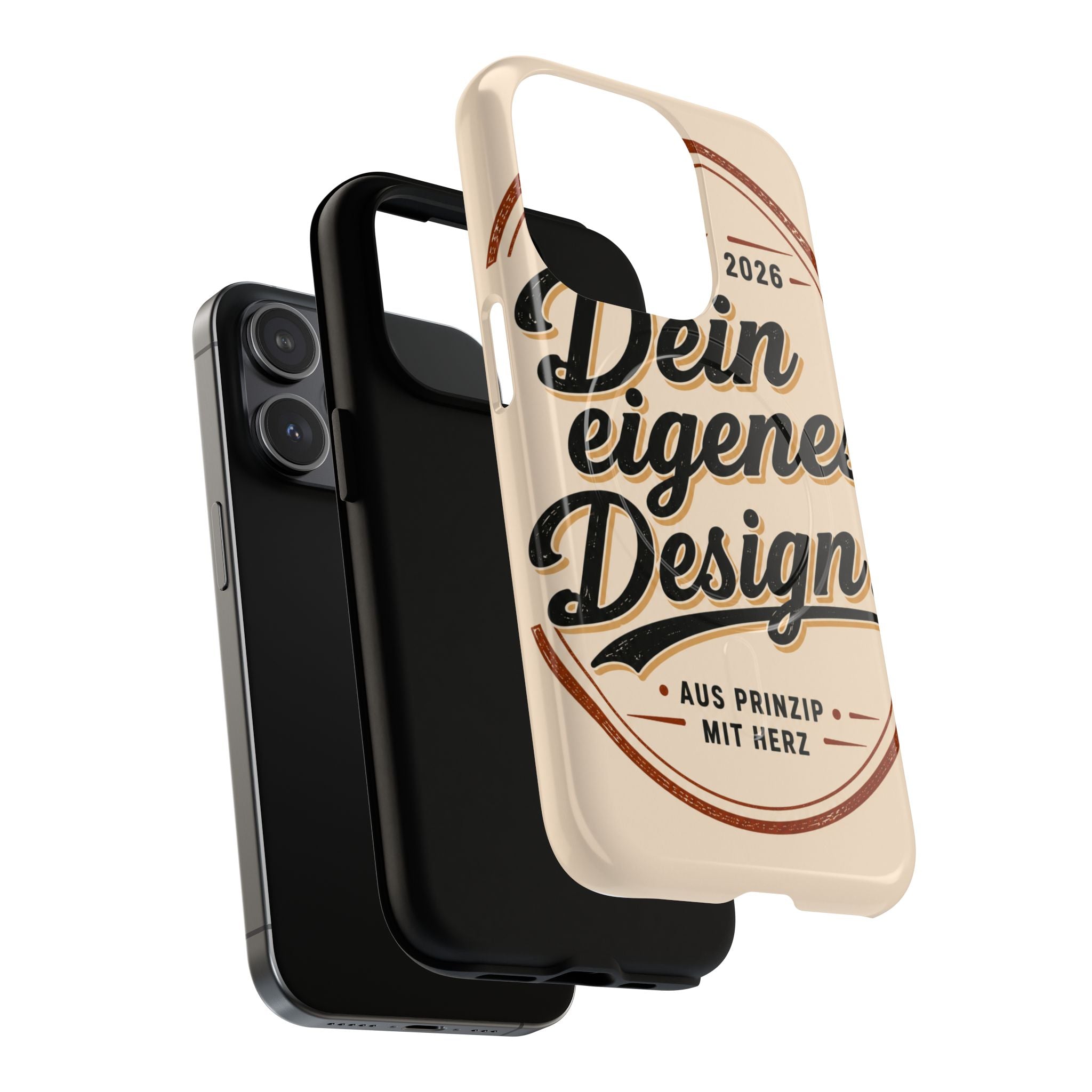 Tough Magnetic Phone Case — "Dein eigenes Design" Retro Script (Customizable)