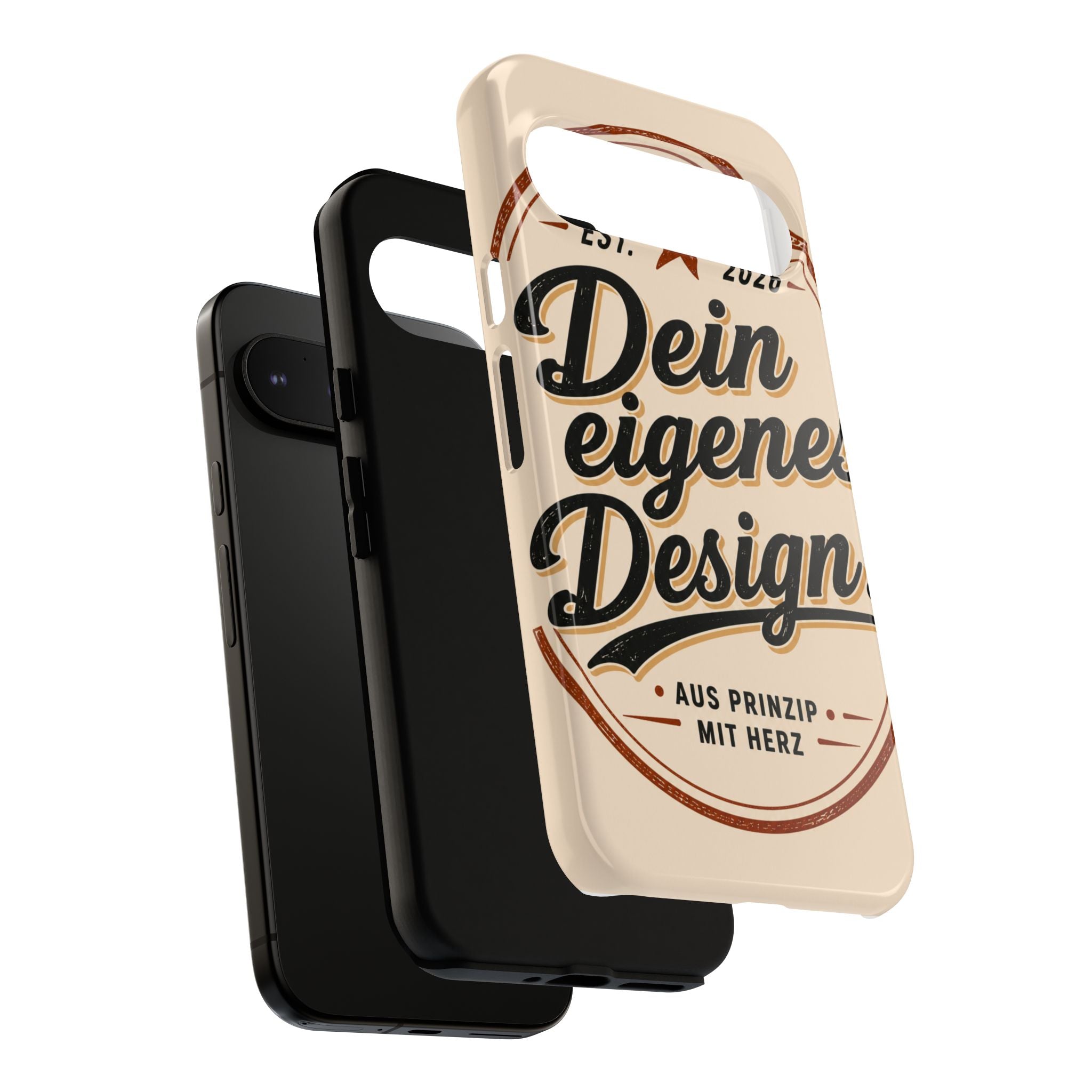 Custom Tough Phone Case — "Dein eigenes Design" Vintage Script Tough Case