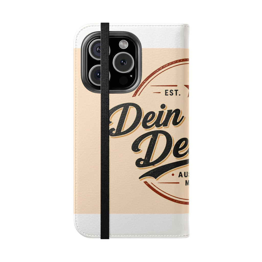 Flip Case Phone Wallet — "Dein eigenes Design!" Vintage Emblem