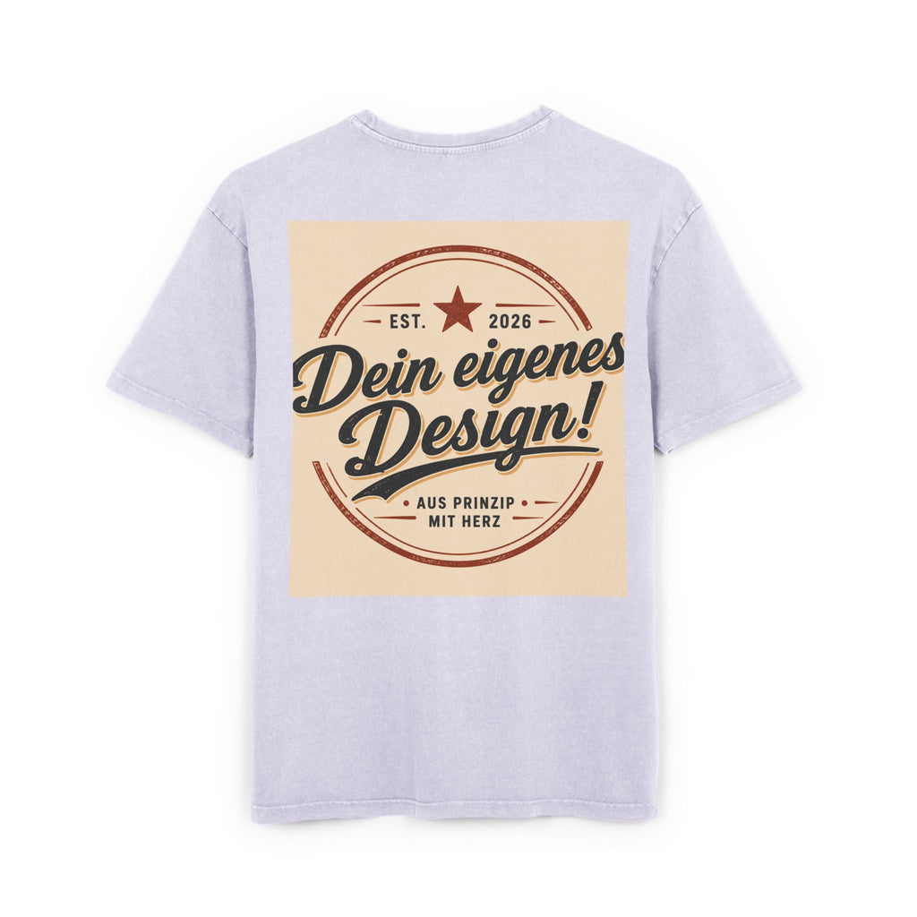 Vintage Logo Tee — "Dein eigenes Design!" Acid Wash Oversized Shirt