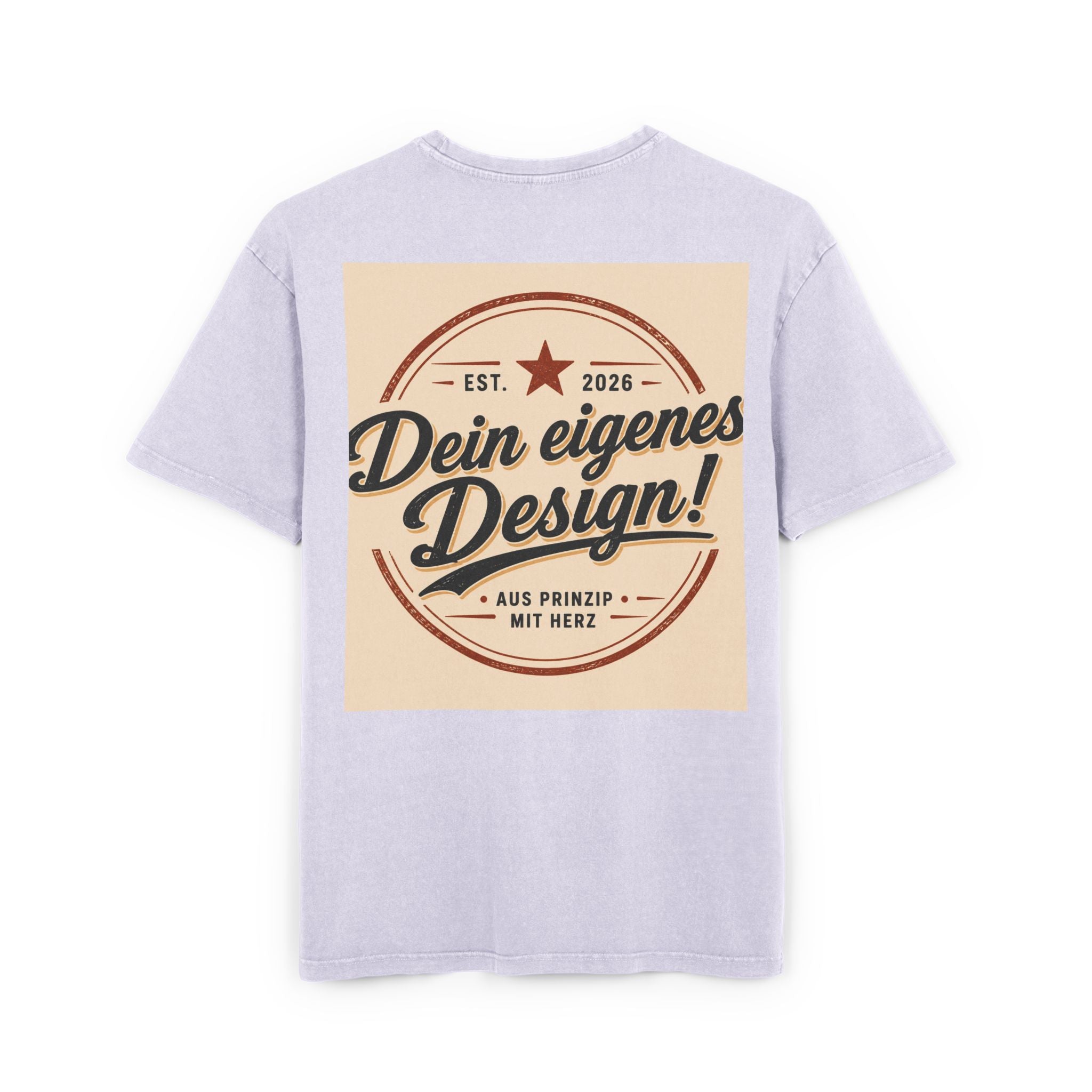 Vintage Logo Tee — "Dein eigenes Design!" Acid Wash Oversized Shirt