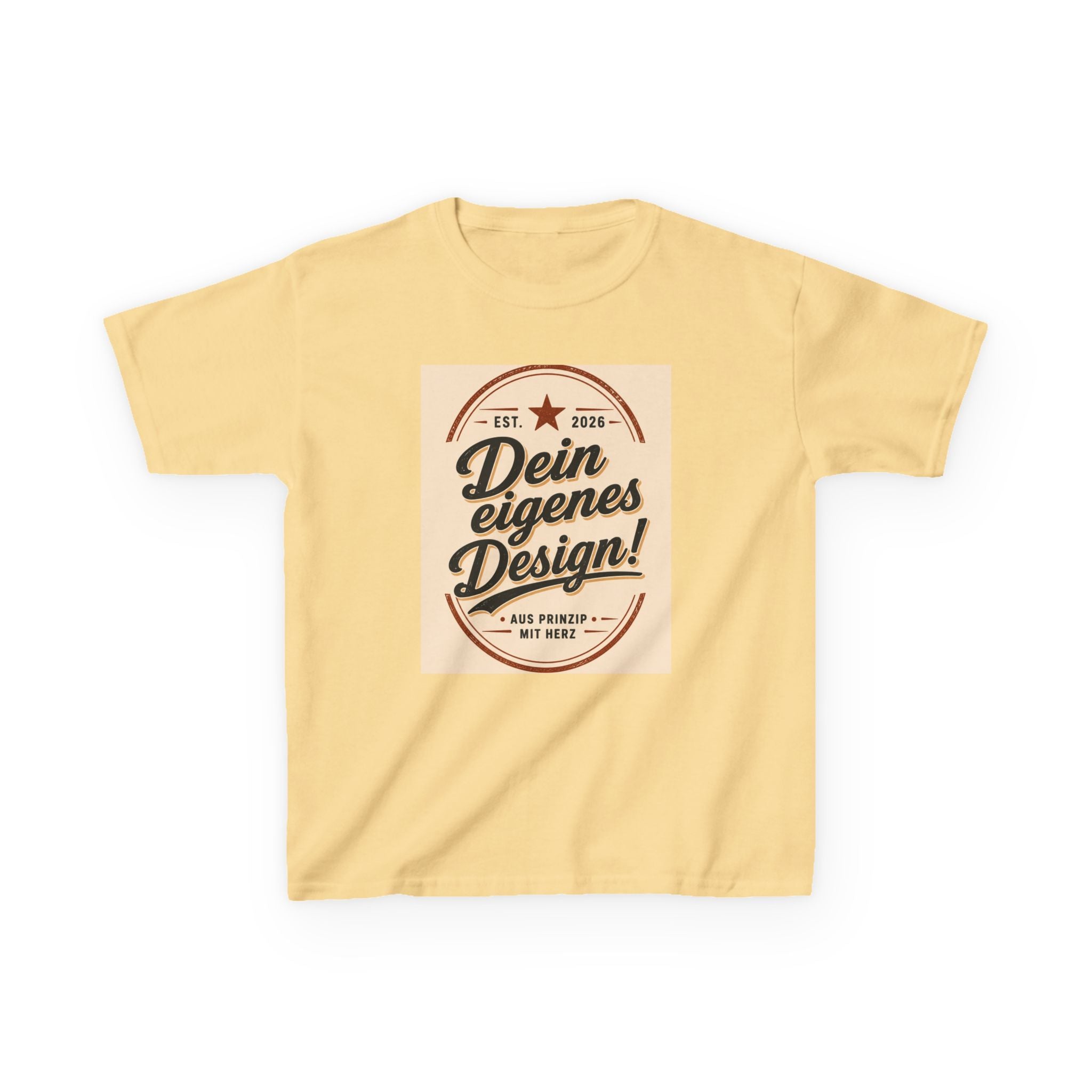 Kids T‑Shirt — "Dein eigenes Design!" Vintage Badge Graphic
