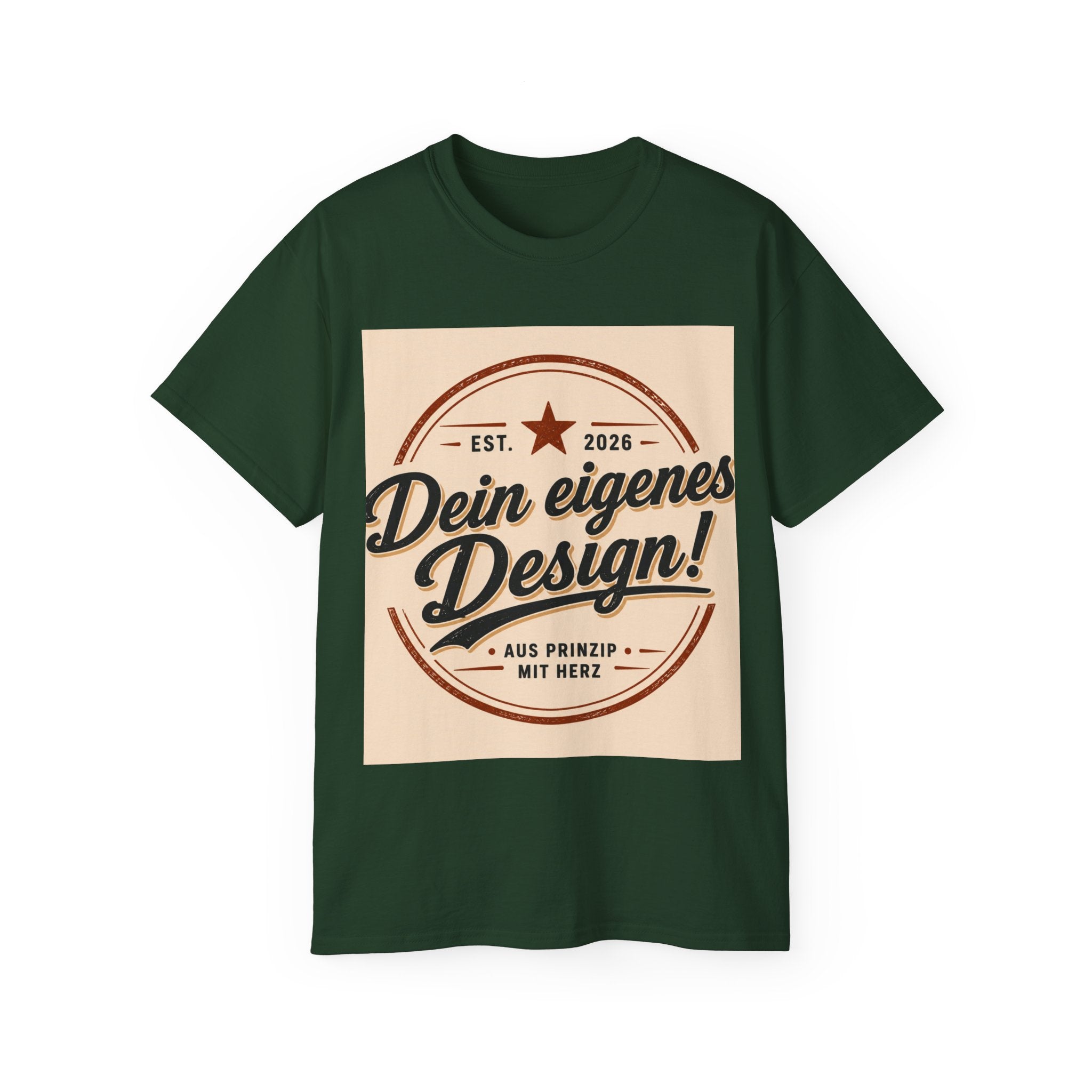 Vintage Badge T‑Shirt — "Dein eigenes Design!" Graphic Tee